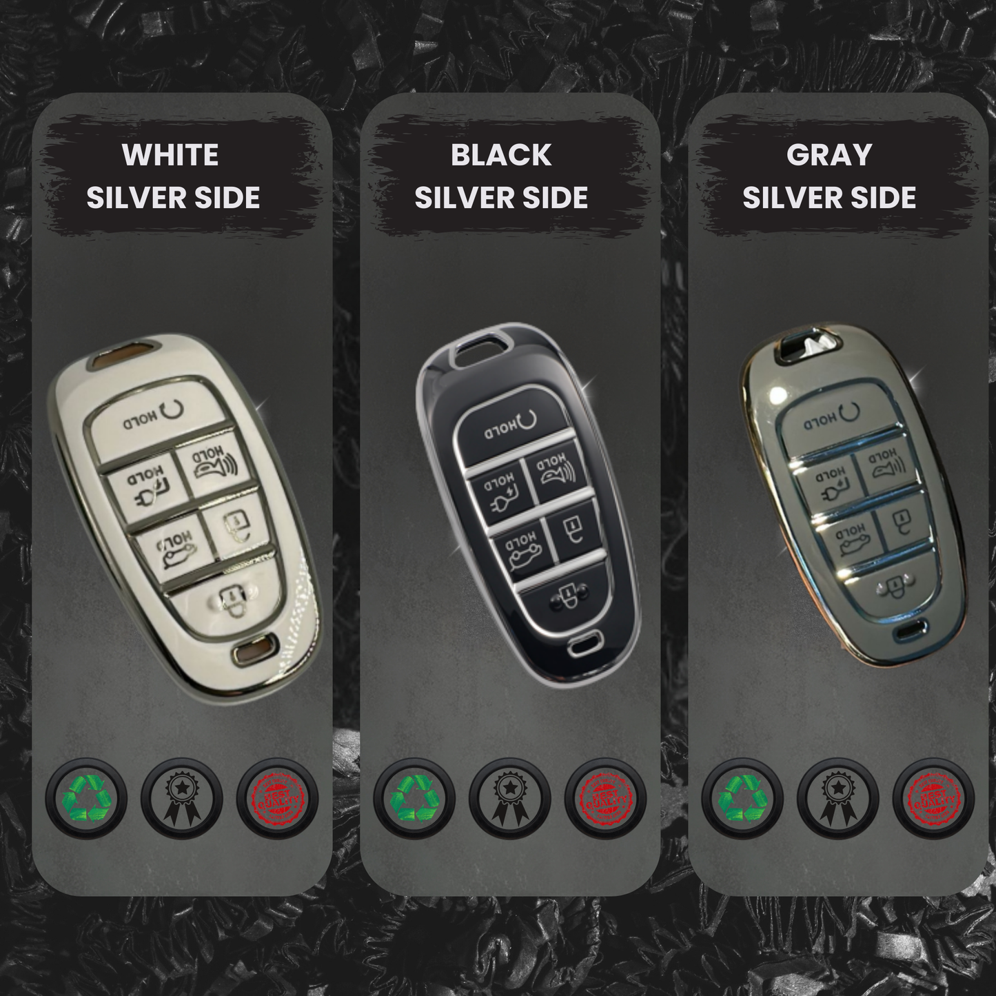 HYUNDAI 6-Button Key Fob Cover for Ioniq 5 - Tpu Remote Case