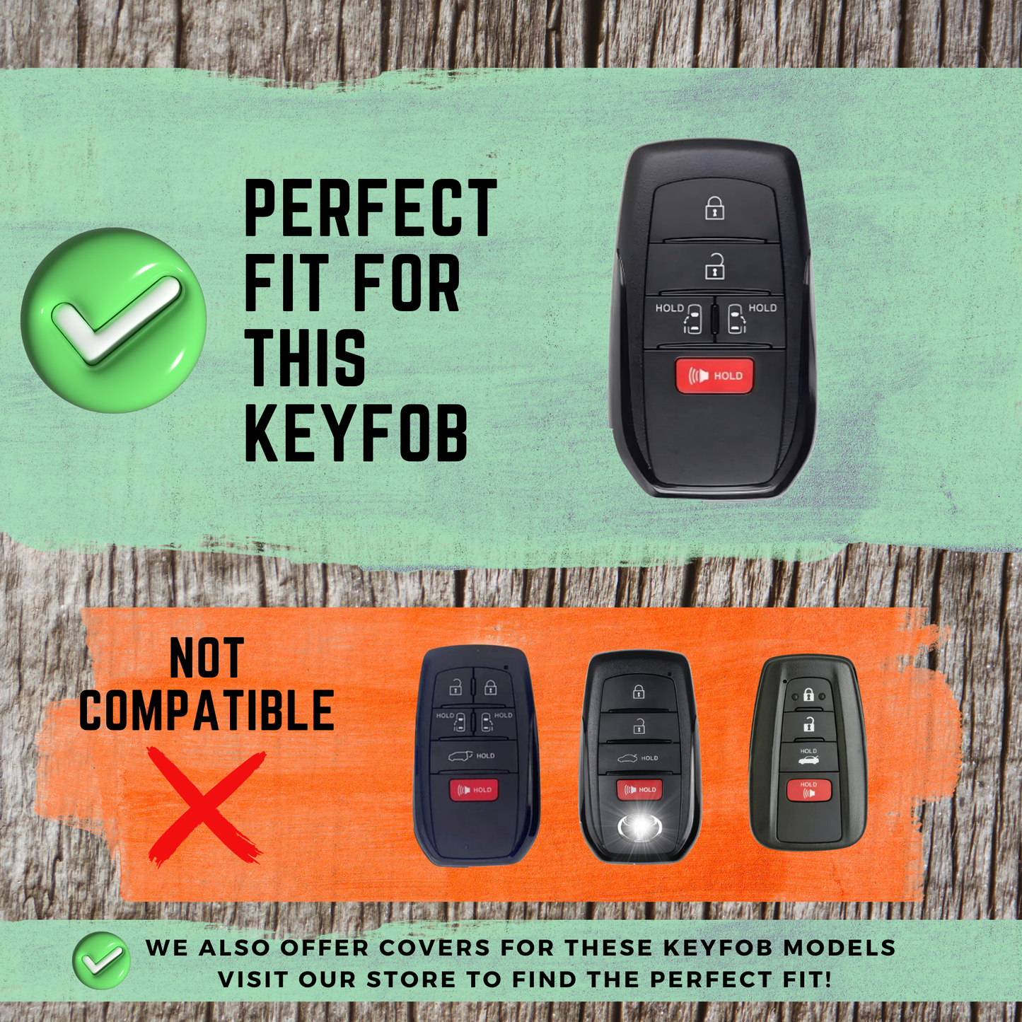 TOYOTA 5-Button Key Fob Cover for Sienna Smart Key - Tpu Remote Case