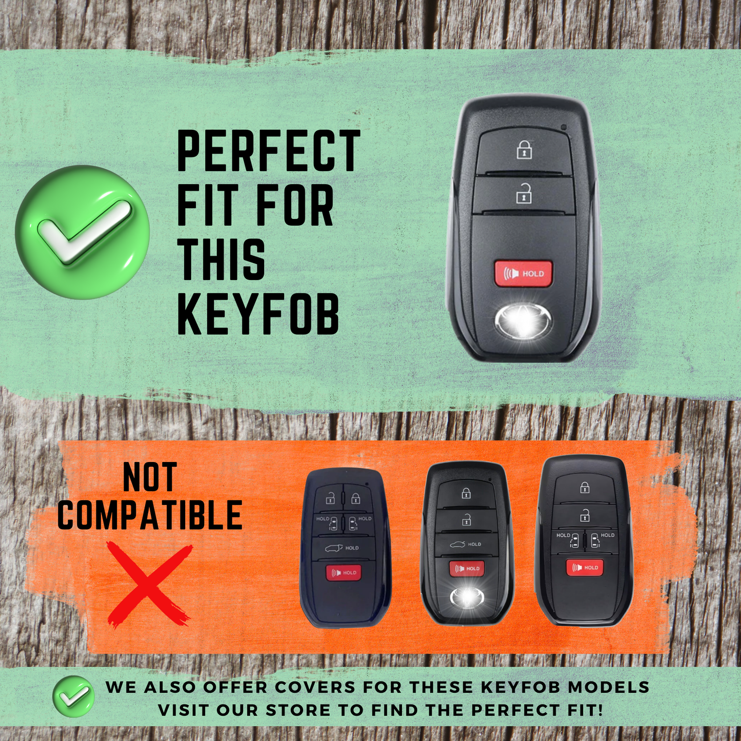 TOYOTA 3-Button Key Fob Cover for Prius Smart Key - Tpu Remote Case