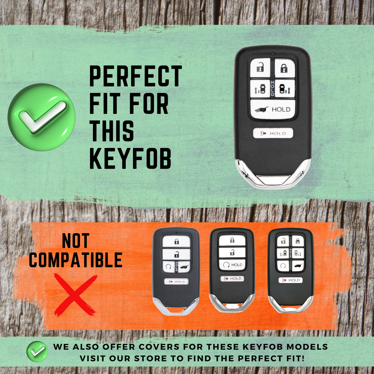 HONDA 6-Button Key Fob Cover for Odyssey - Tpu Remote Case
