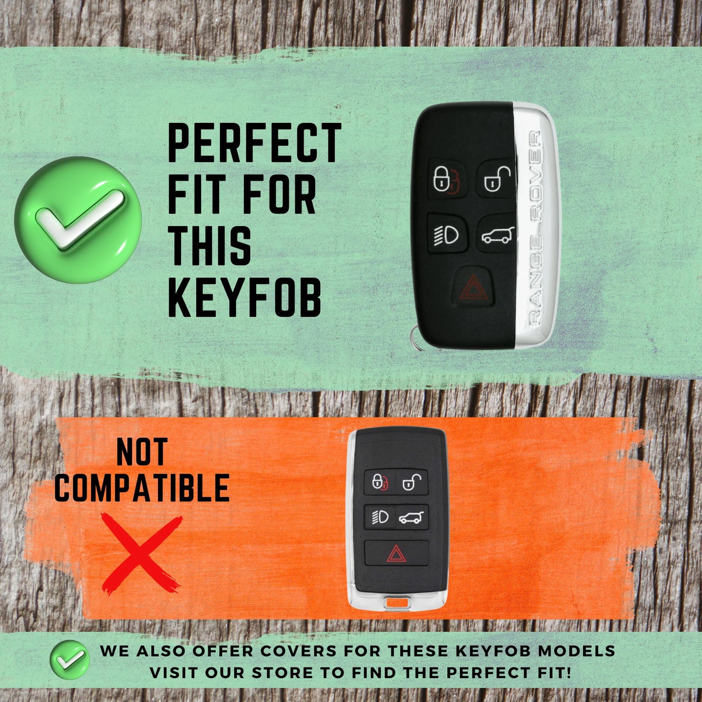 LAND ROVER JAGUAR 5-Button Key Fob Cover for F-Pace, F-Type, XE, XF, XJ, Discovery, LR4 - Smart Case