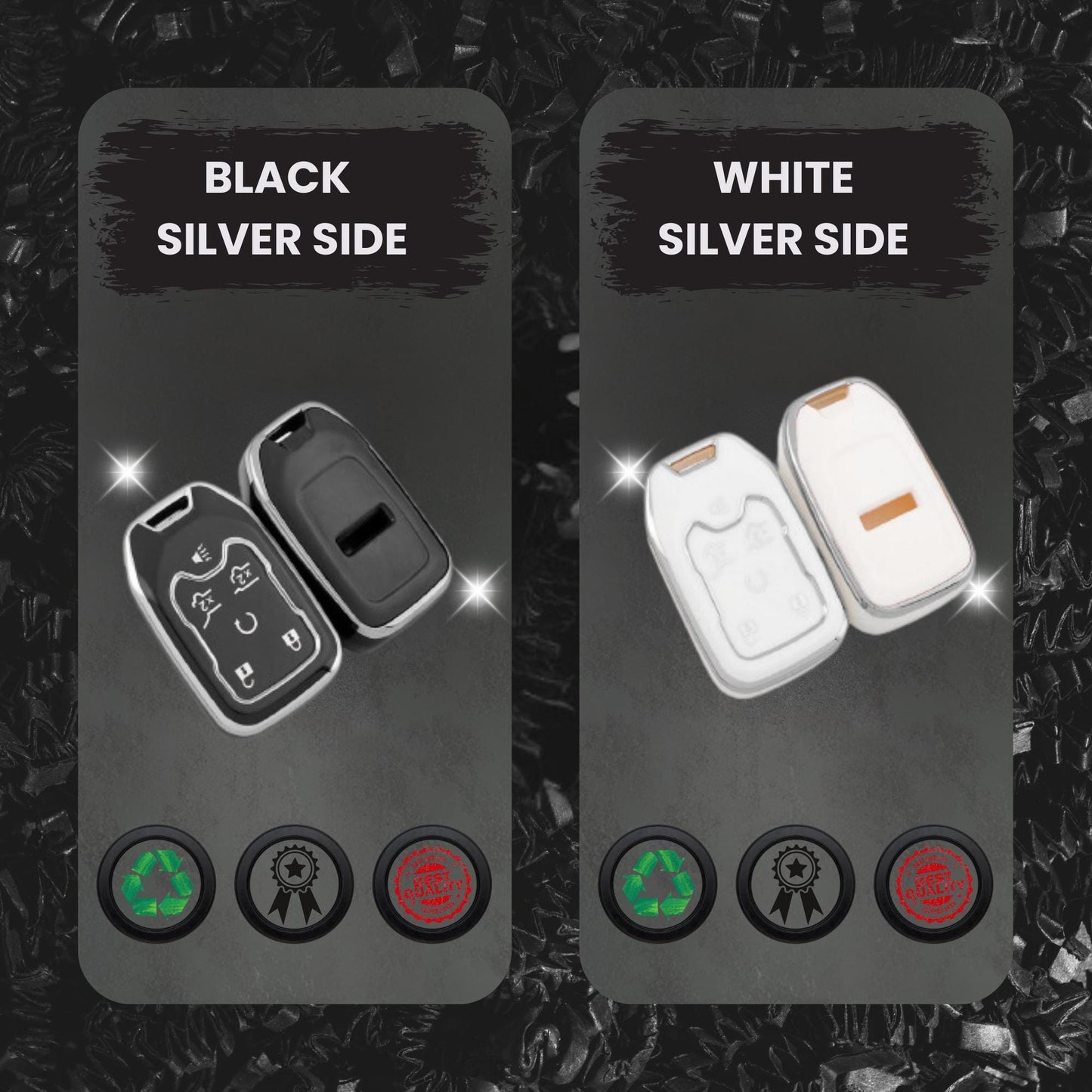 GMC - CHEVROLET 6-Button Key Fob Cover for Silverado, Yukon, Tahoe