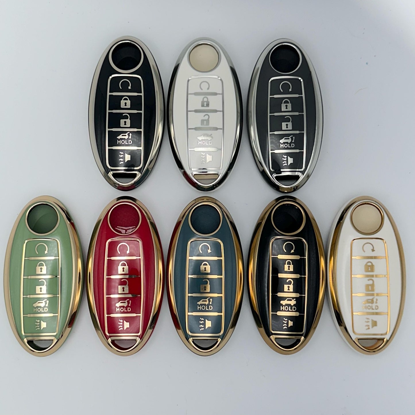 NISSAN INFINITI 5-Button Key Fob Cover for Altima, Maxima, Pathfinder, Q50, Q60, QX60