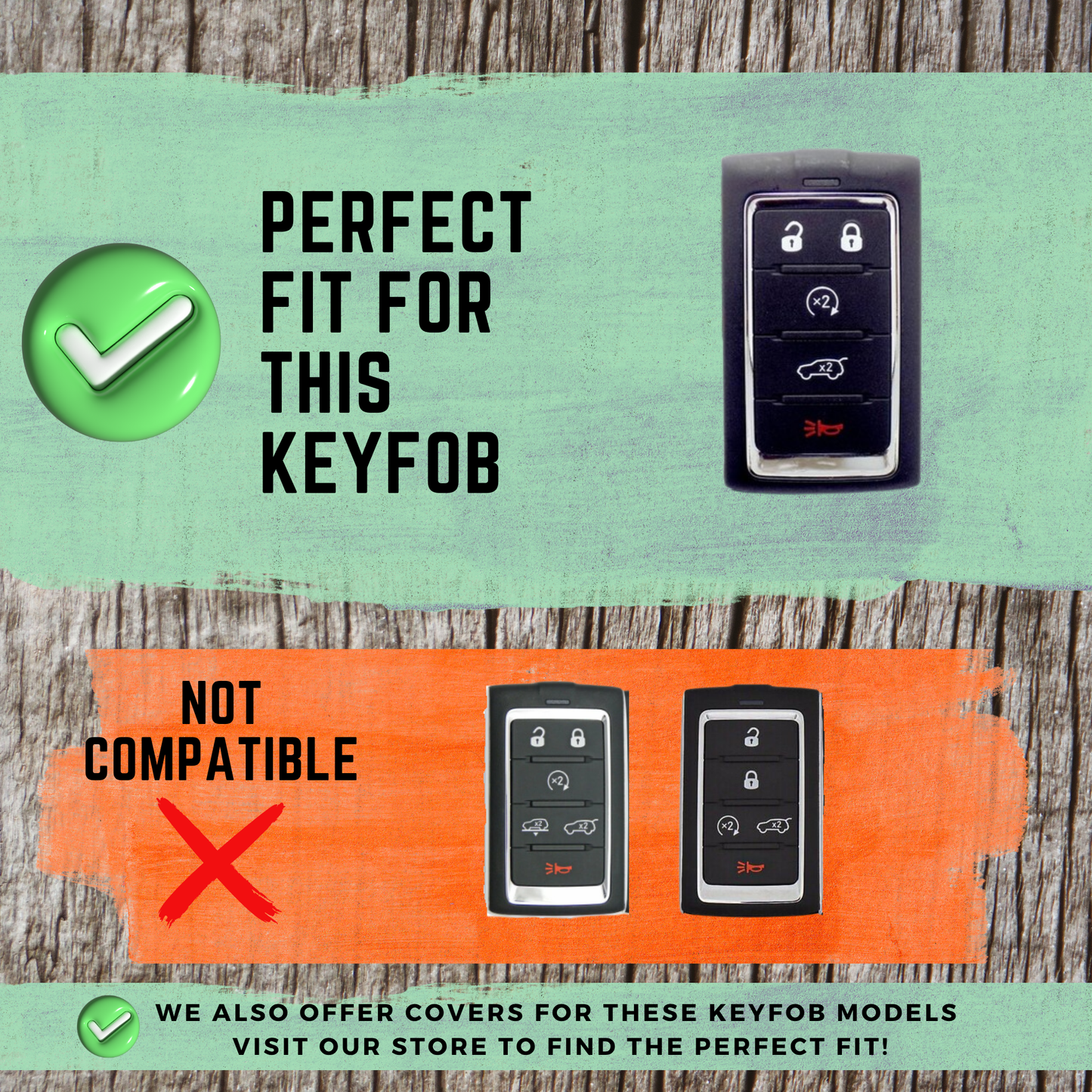 JEEP 5-Button Compatible Key Fob Cover for Grand Cherokee, Wagoneer - Tpu Remote Case