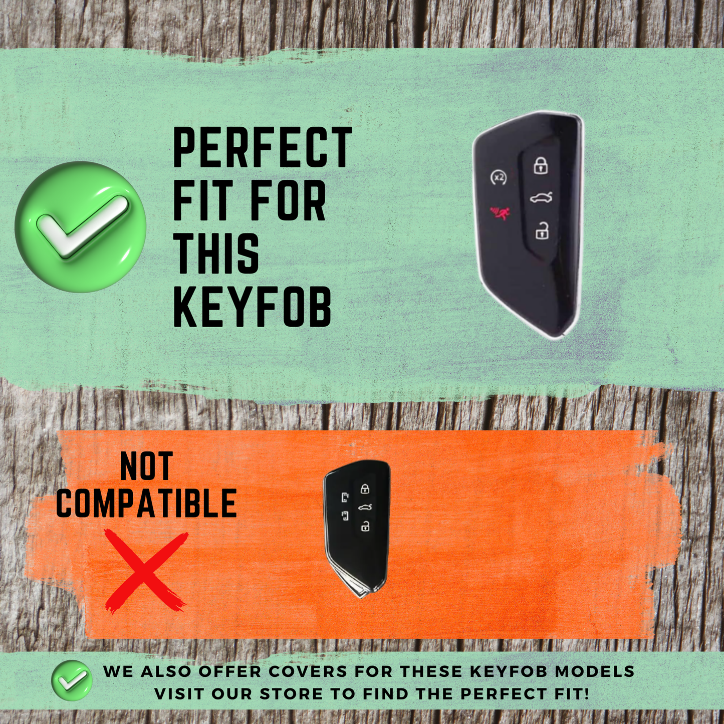 VOLKSWAGEN Compatible 5-Button Key Fob Cover for ID.4, ID.3, Golf MK8, Seat Leon, Tarraco, Ateca, Skoda Octavia - Tpu Remote Case