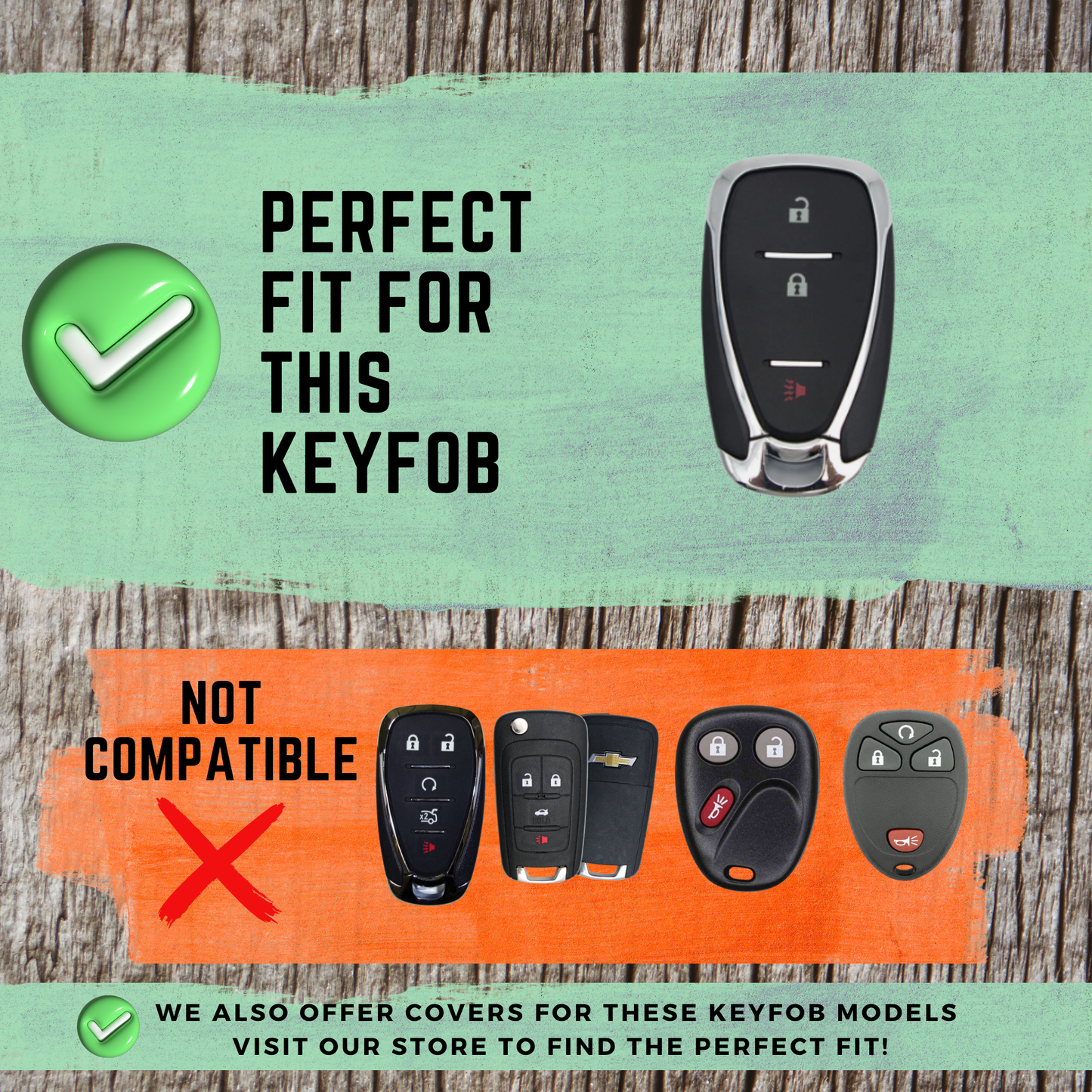 CHEVROLET 3-Button Key Fob Cover for Malibu, Tahoe, Camaro - Tpu 360 Protection