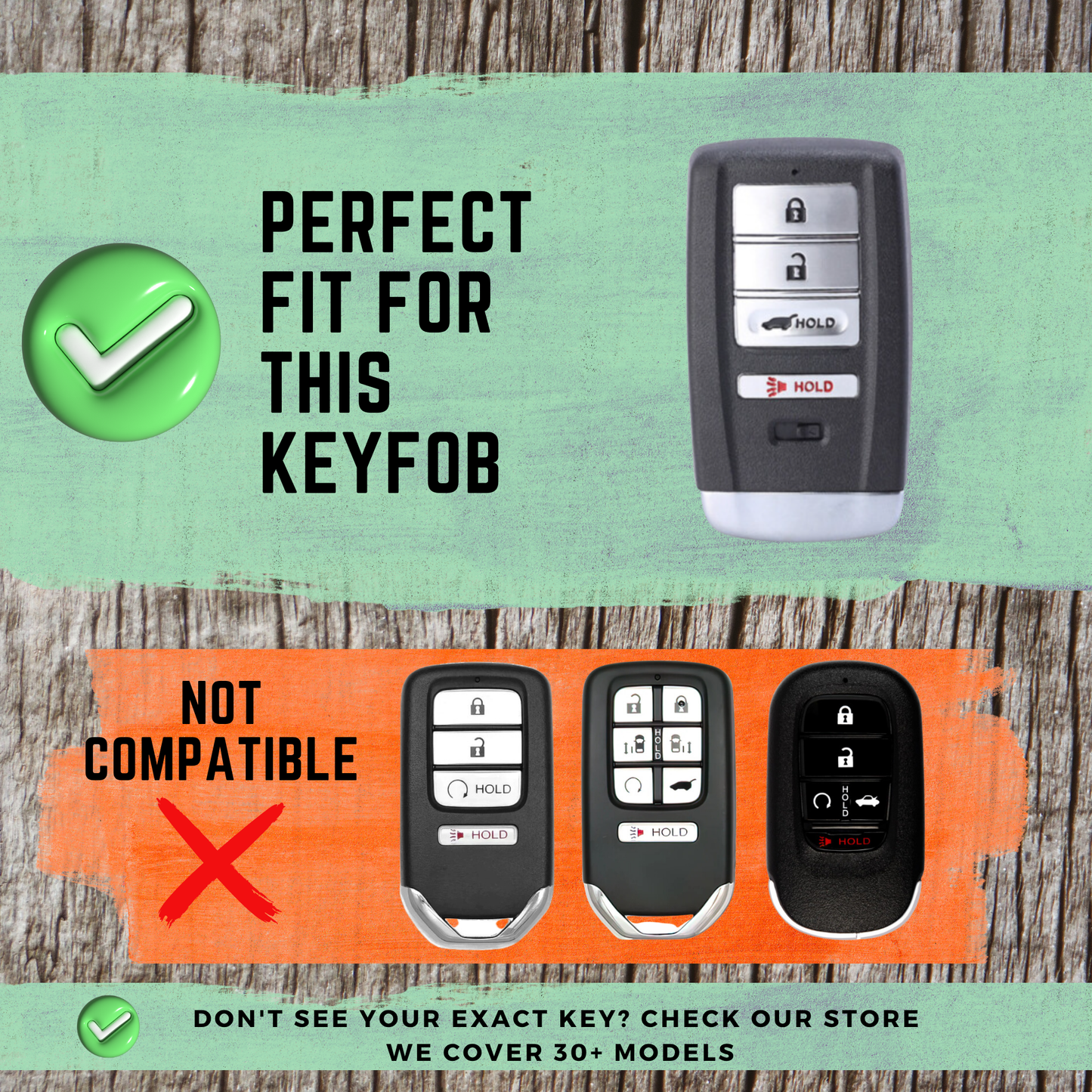 4-Button Silicone Key Fob Cover Compatible with Acura ILX TLX RDX MDX RLX | TPU Smart Key Case | Aftermarket Accessory