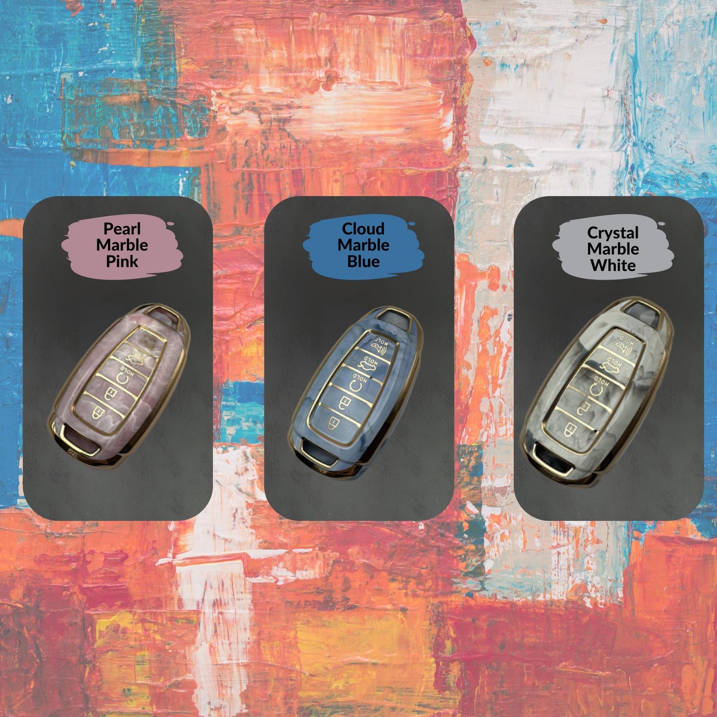 HYUNDAI 5-Button Key Fob Cover for Elantra, Palisade - Tpu Remote Case