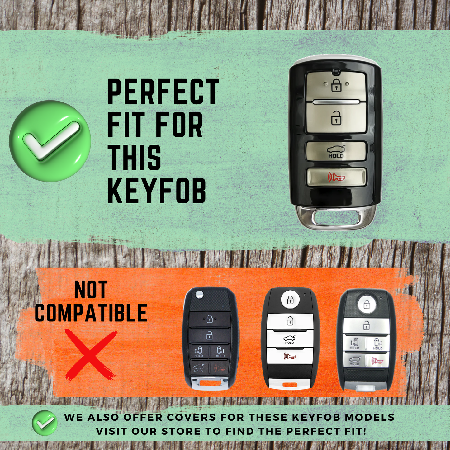 KIA 4-Button Key Fob Cover for Cadenza, K900, K7, K9 - Tpu Remote Case