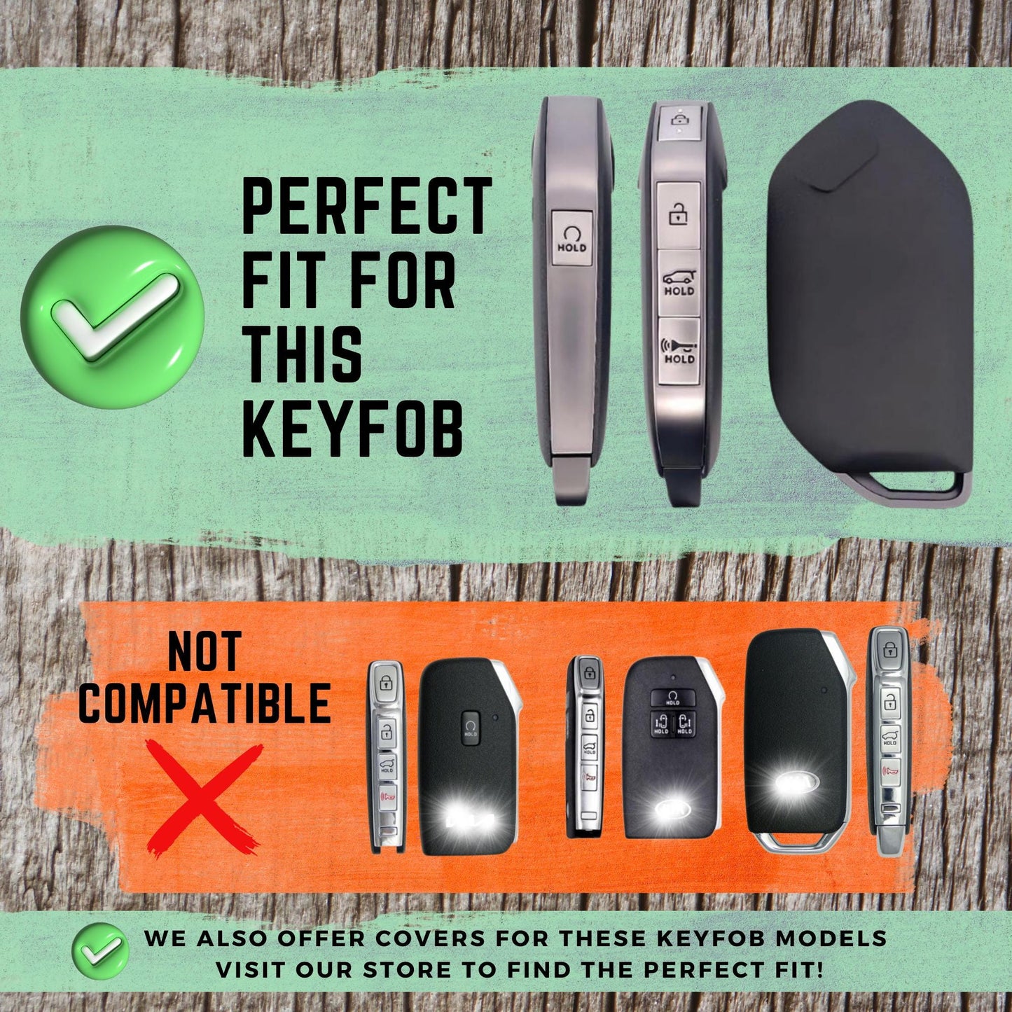 KIA 5-Button Key Fob Cover for Telluride - Tpu 360 Protection