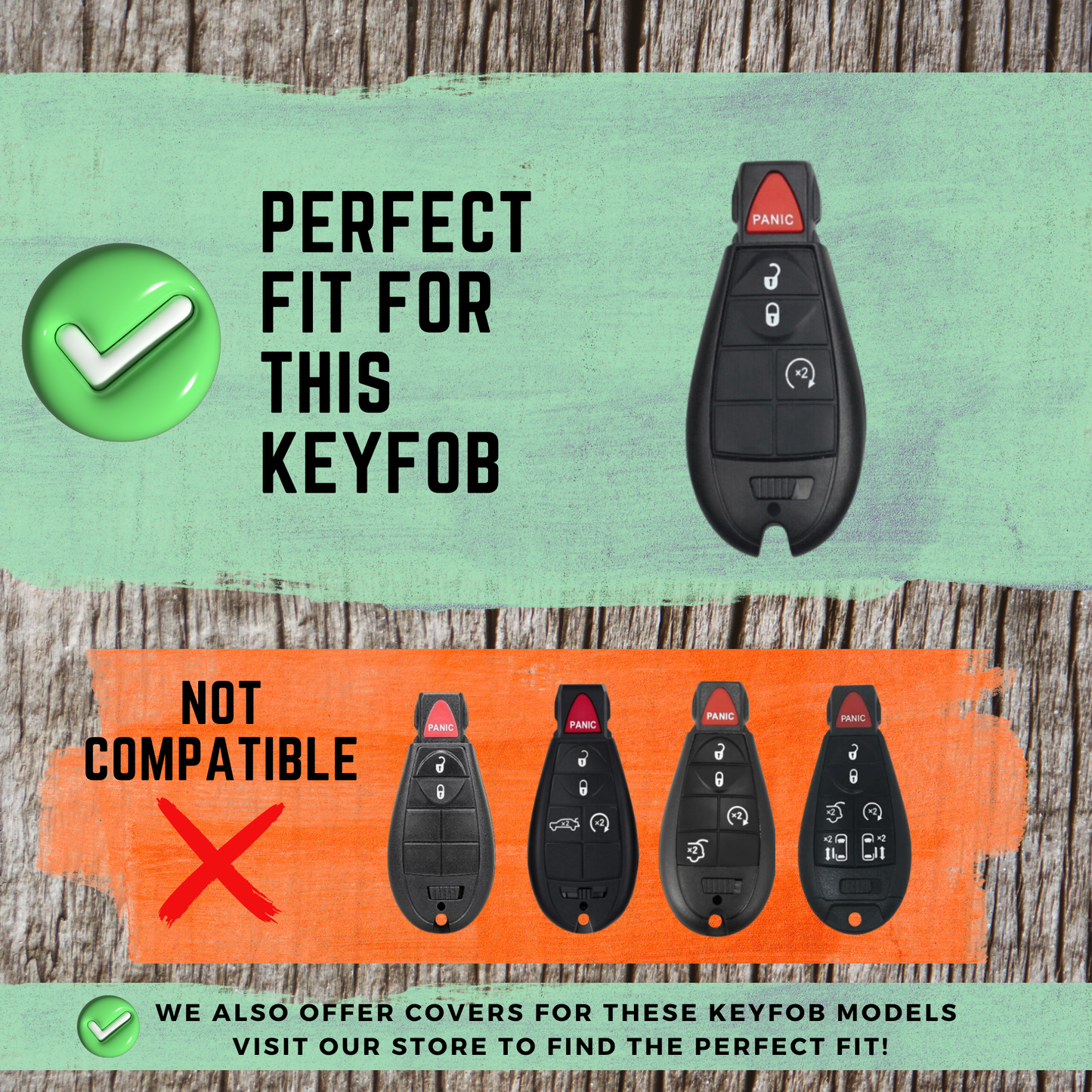 DODGE 4-Button Key Fob Cover for RAM 1500, 2500, 3500 - Tpu Remote Case