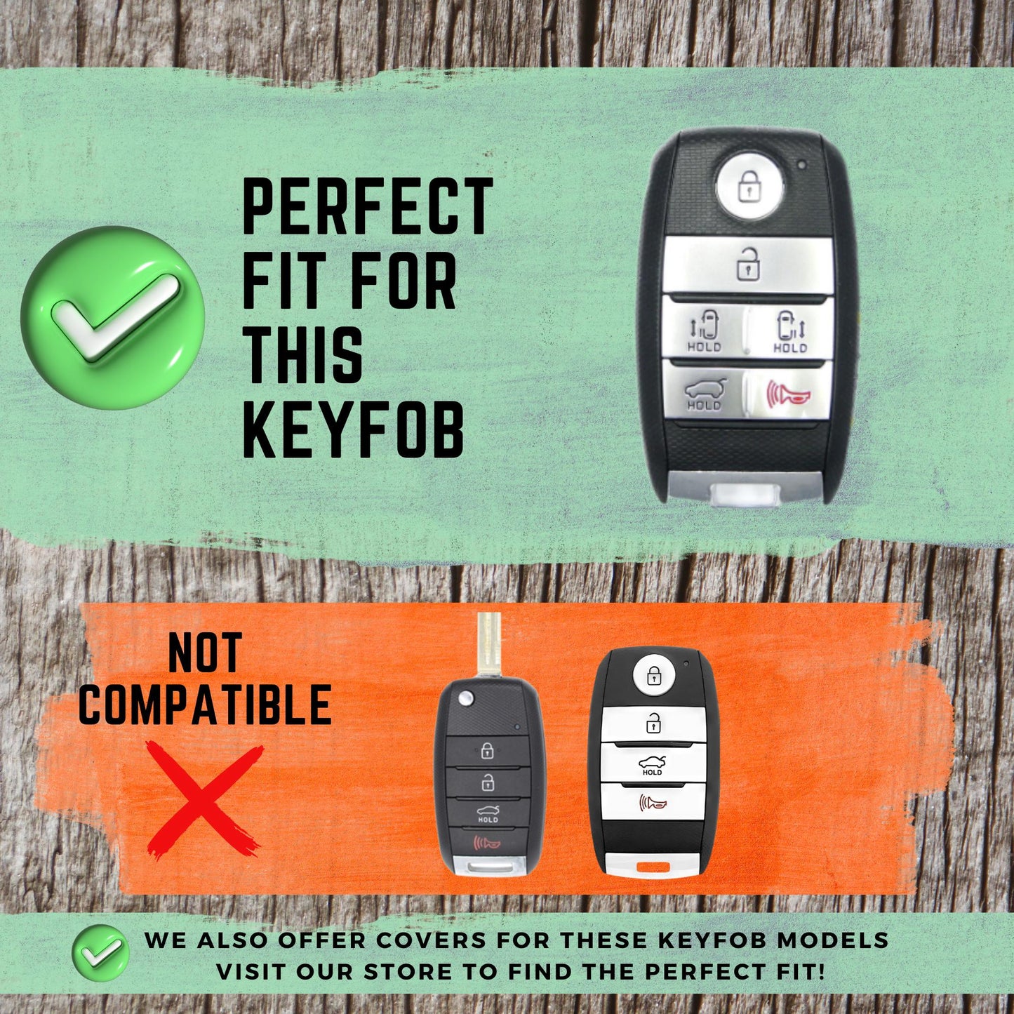 KIA 6-Button Key Fob Cover for Sedona - Tpu Smart Key Case