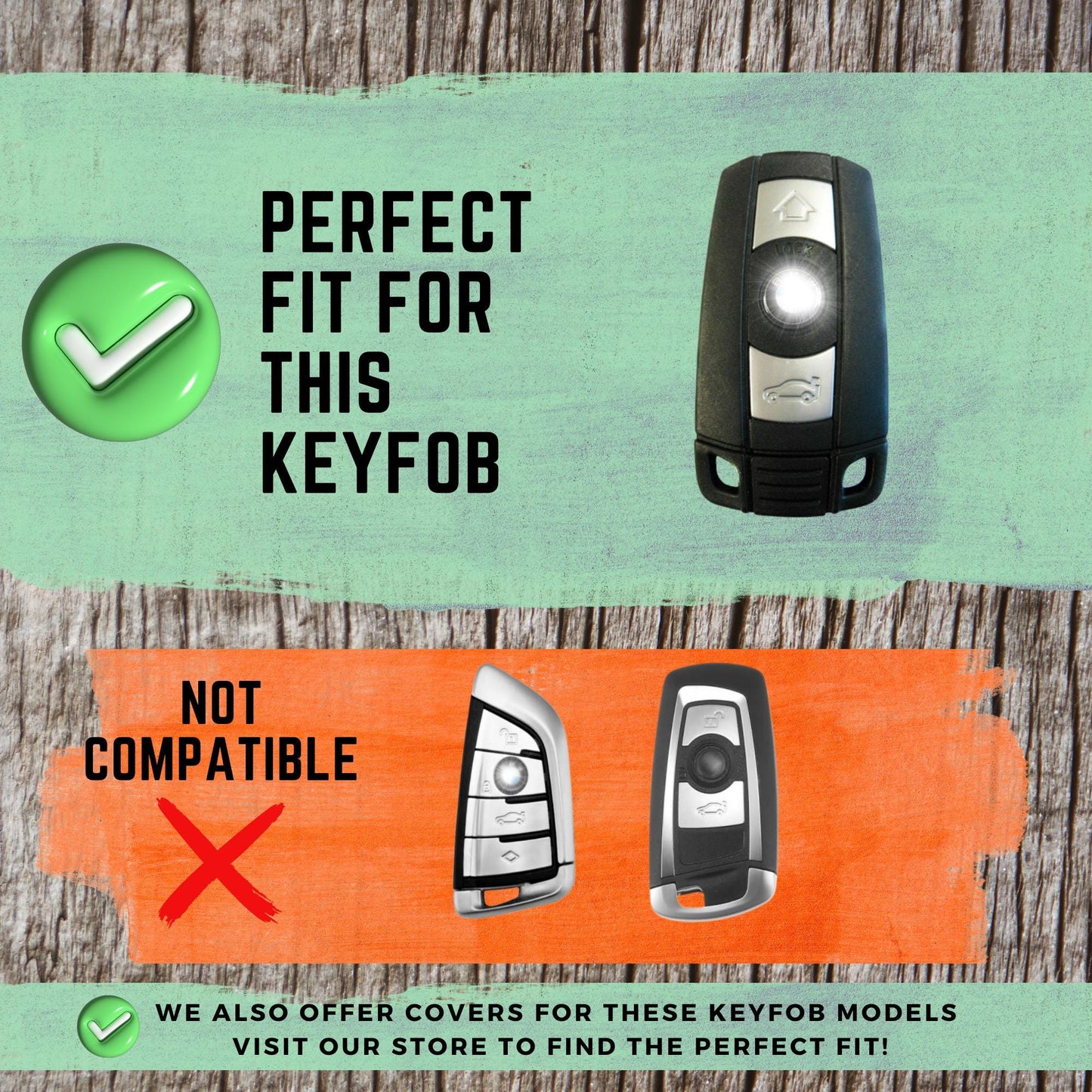 BMW 3-Button Key Fob Cover for 3, 5, 6 Series, X3, X5 - Tpu Smart Key Case