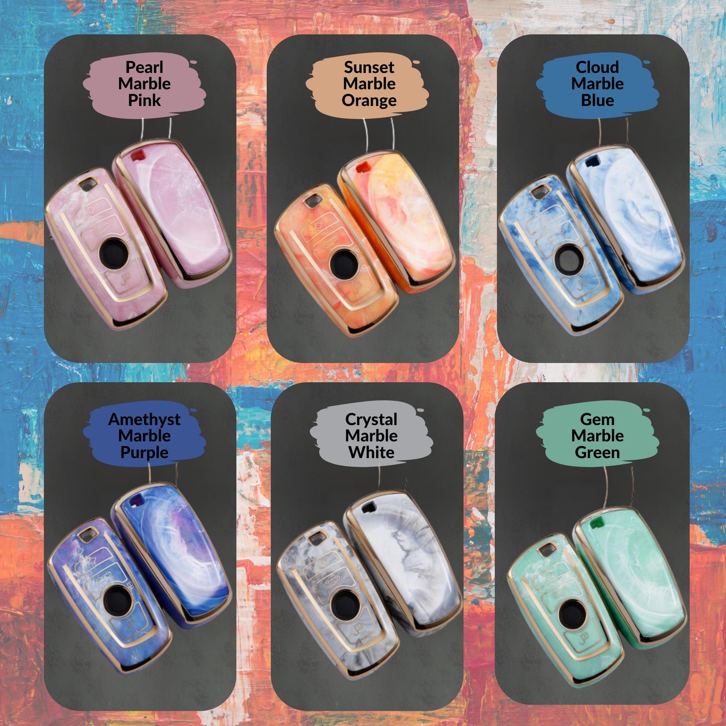 BMW 4-Button Key Fob Cover for 3, 5, 6, 7 Series, X3, X4 - Tpu Remote Case
