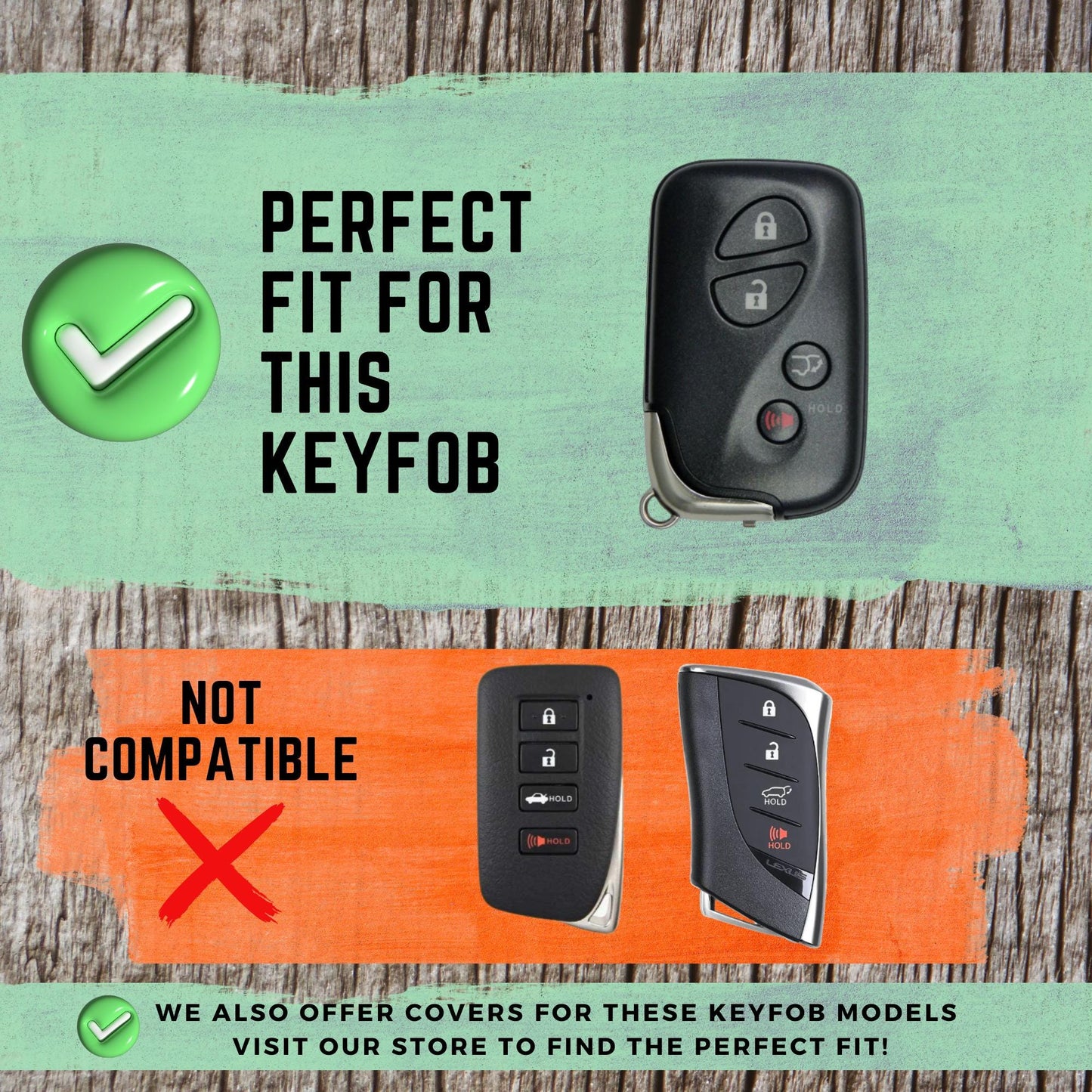 LEXUS 4-Button Key Fob Cover for CT200h, RX350, RX450h, GX460, LX470 - Tpu Smart Key Case