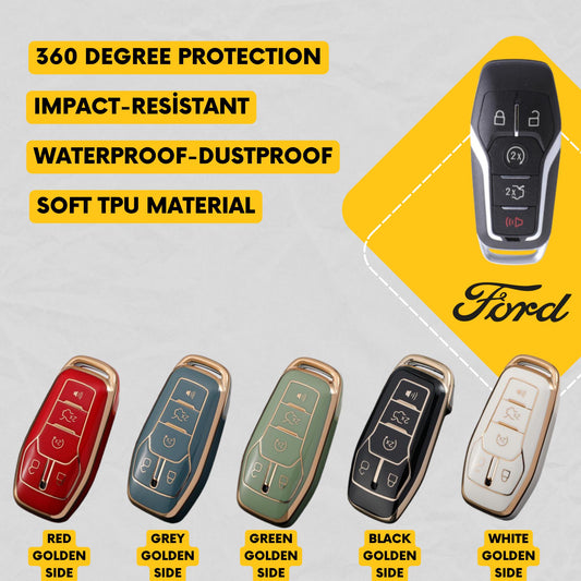 FORD 5-Button Key Fob Cover for F-150, Explorer, Mustang - Tpu 360 Protection