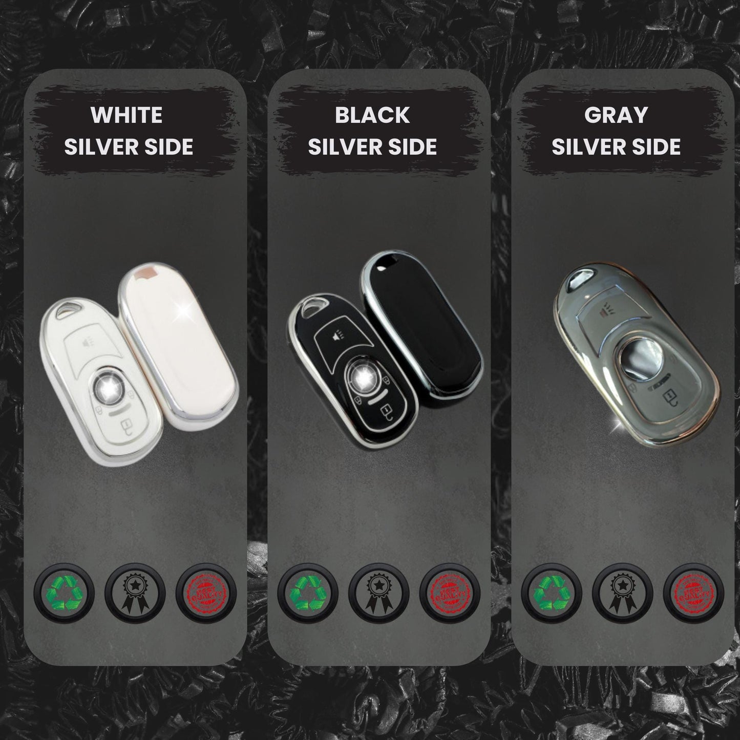 BUICK 3-Button Key Fob Cover for Regal Sportback, TourX - Tpu Remote Case