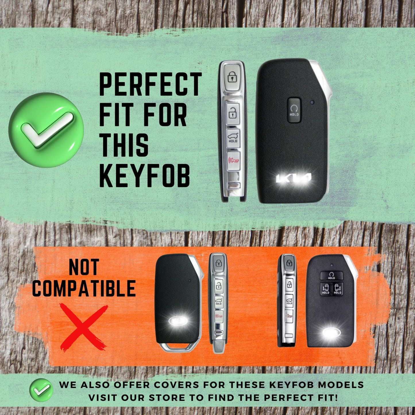 KIA 5-Button Key Fob Cover for K5, Forte, Optima, Sorento, Sportage, Soul - TPU Smart Case
