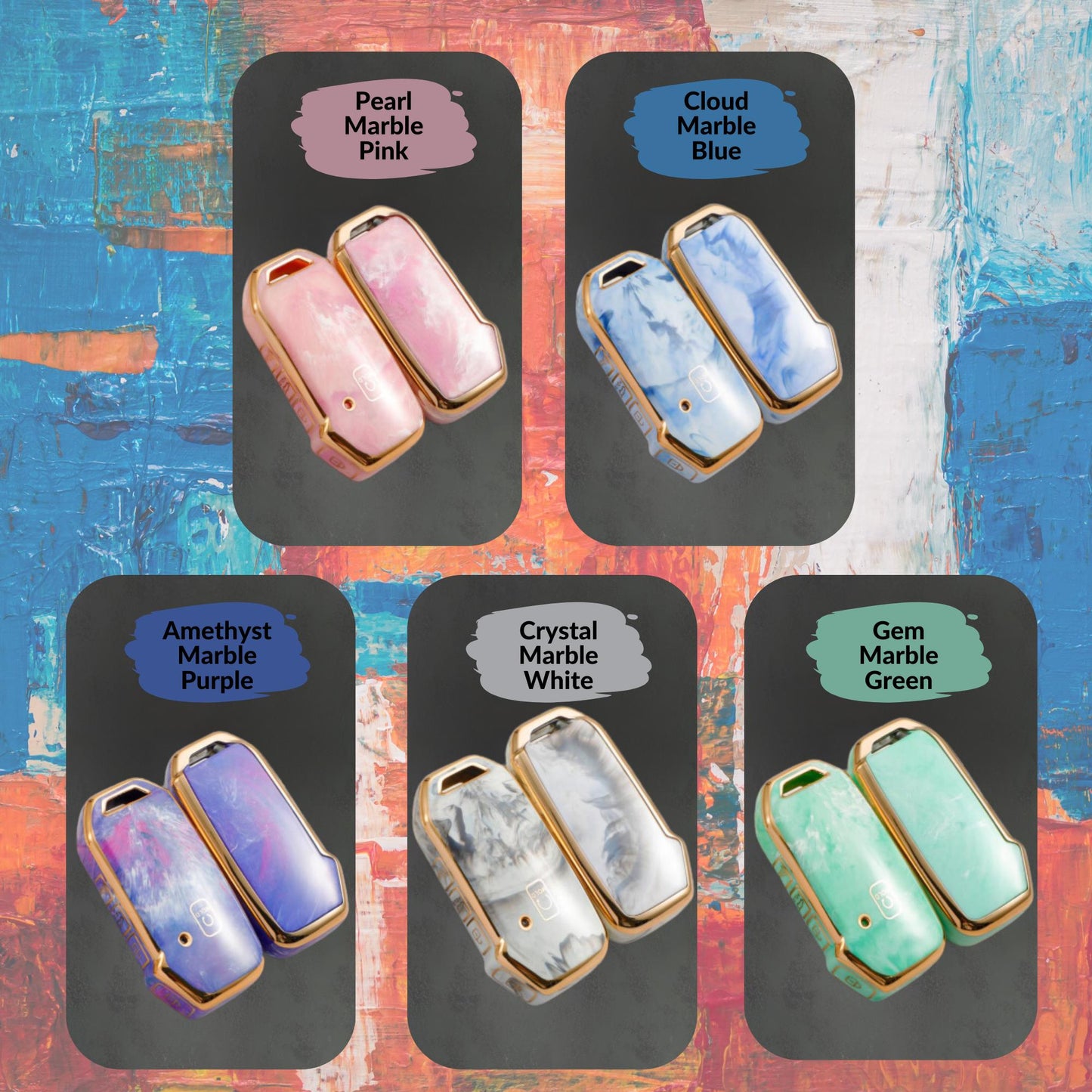 KIA 5-Button Key Fob Cover for K5, Forte, Optima, Sorento, Sportage, Soul - TPU Smart Case