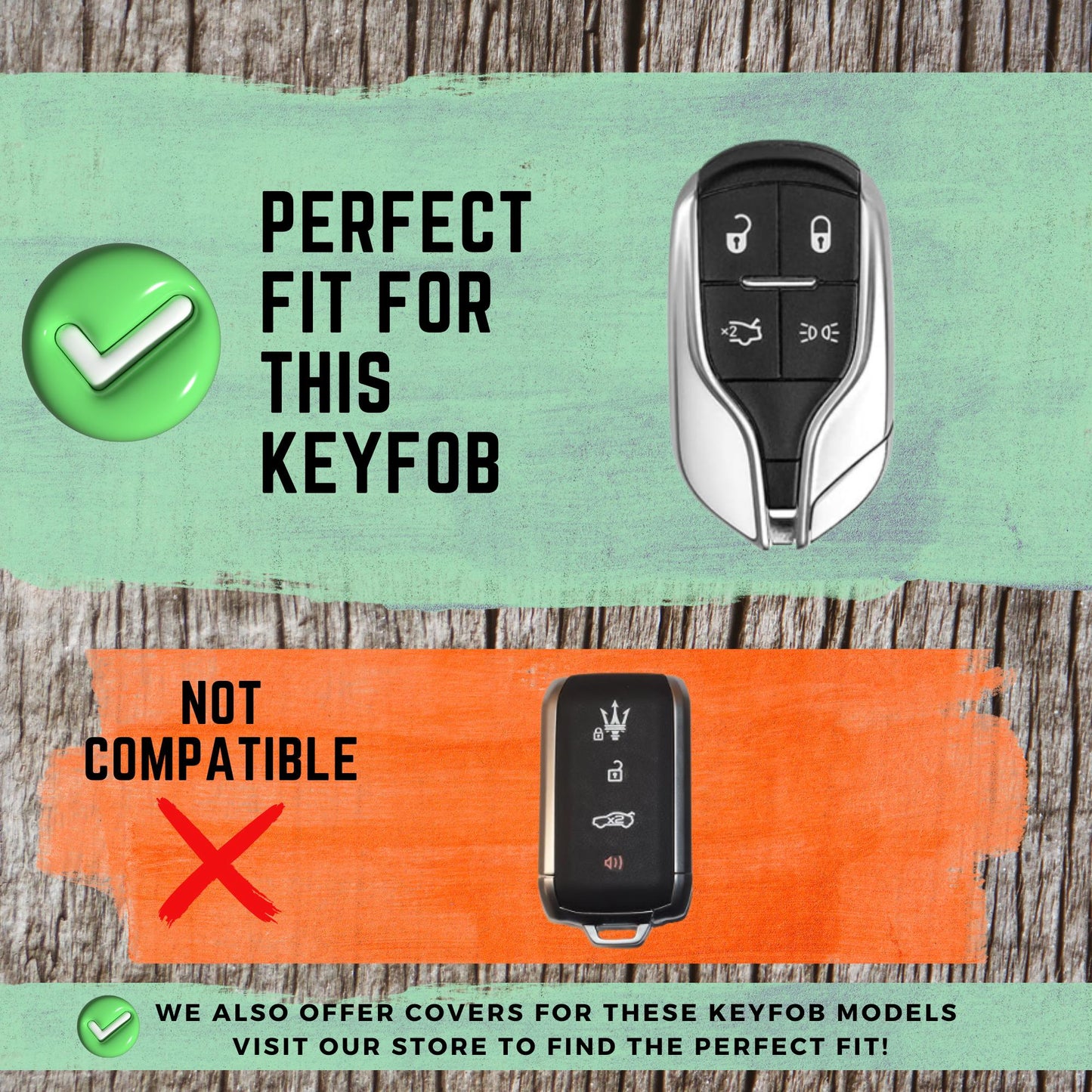 MASERATI 4-Button Key Fob Cover for Quattroporte, Ghibli - Tpu Smart Key Case