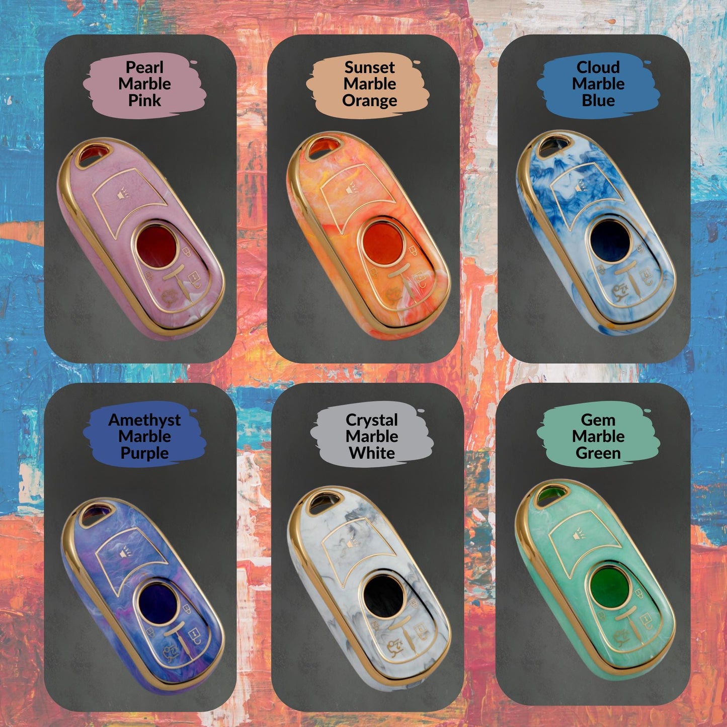 BUICK 4-Button Key Fob Cover for Regal - Tpu Remote Case