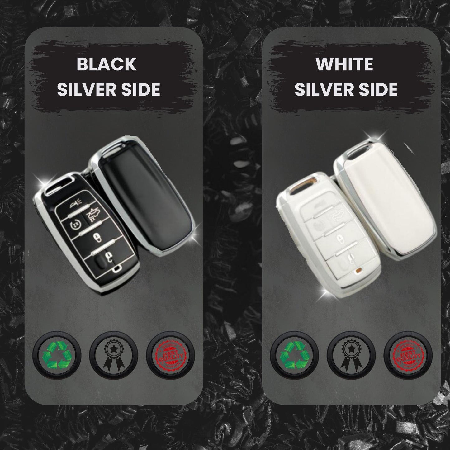 DODGE RAM 5-Button Key Fob Cover for Ram 1500 Pickup - Tpu Remote Case