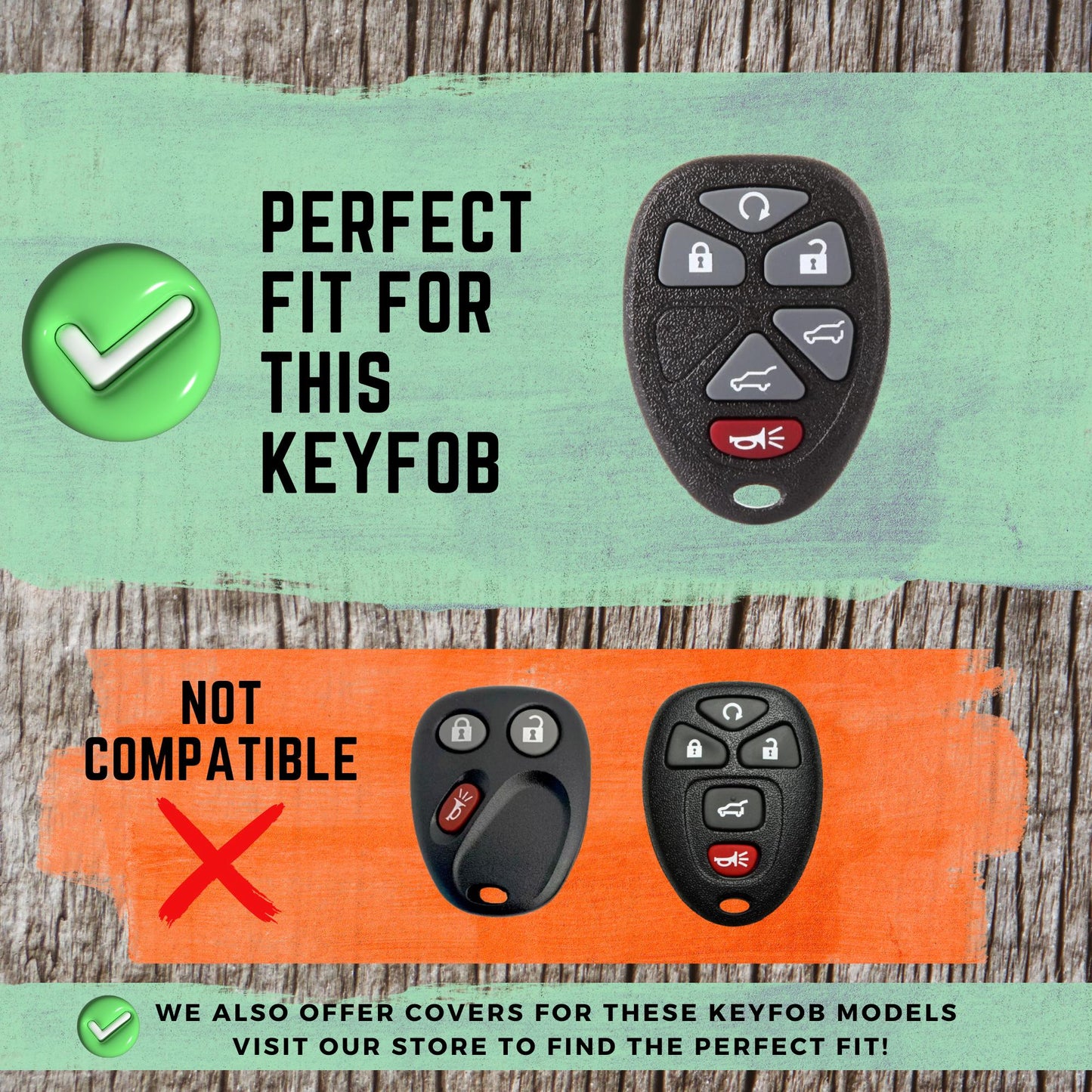CHEVROLET 6-Button Key Fob Cover for Tahoe, Suburban, Escalade, GMC Yukon - Tpu Remote Case