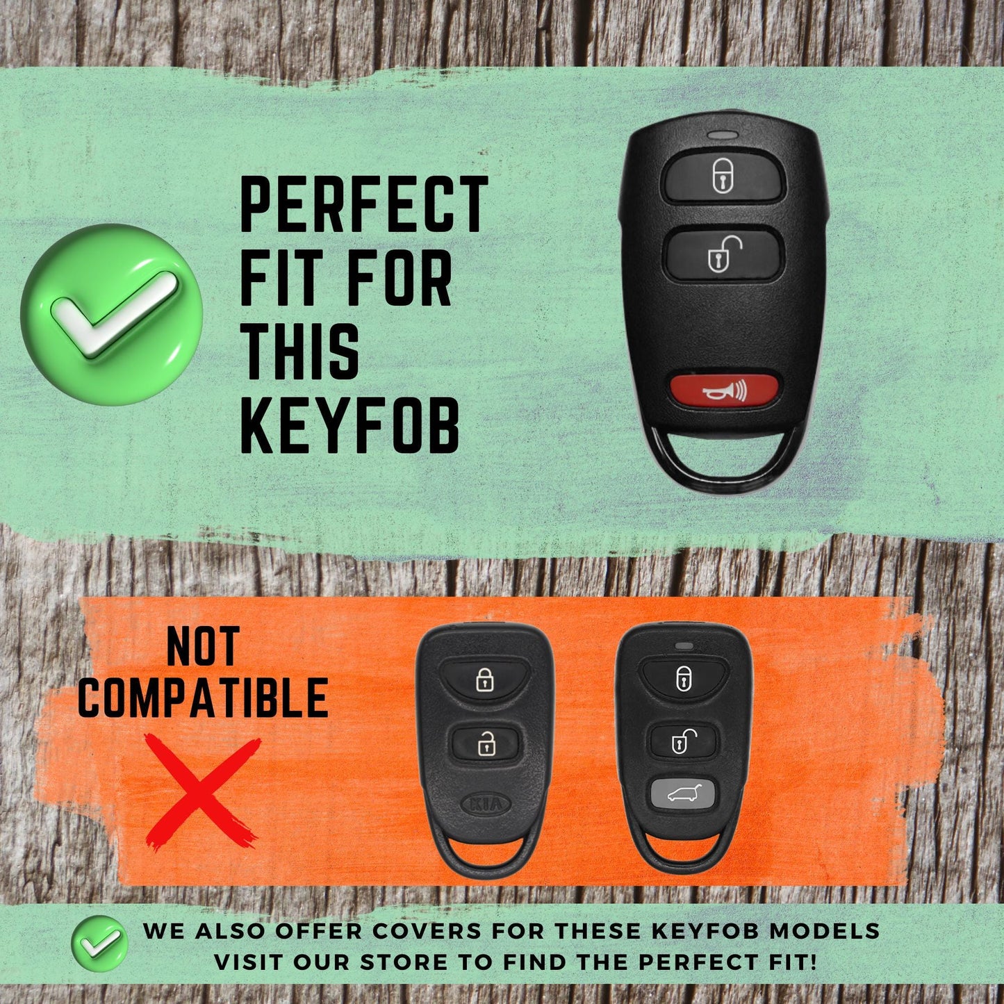 KIA 3-Button Key Fob Cover for Sedona - Tpu Remote Case Protection