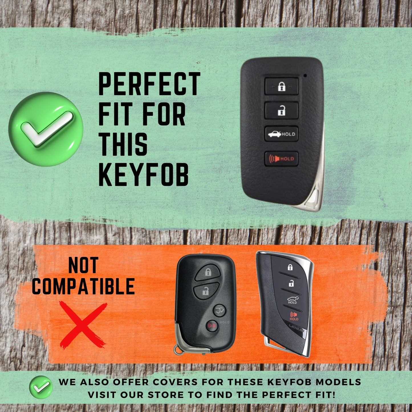 LEXUS 4-Button Key Fob Cover for GS350, GS450h, GS300t, ES350, ES300h, GS F, LX570 - Tpu Smart Key Case