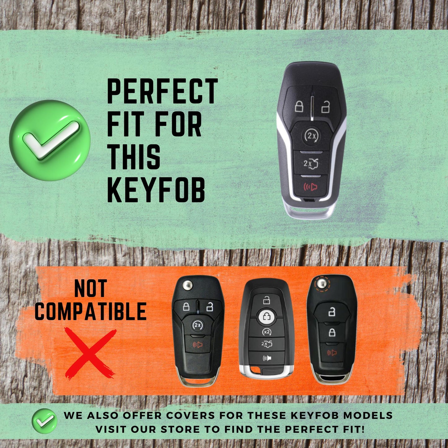 FORD 5-Button Key Fob Cover for F-150, Explorer, Mustang - Tpu 360 Protection