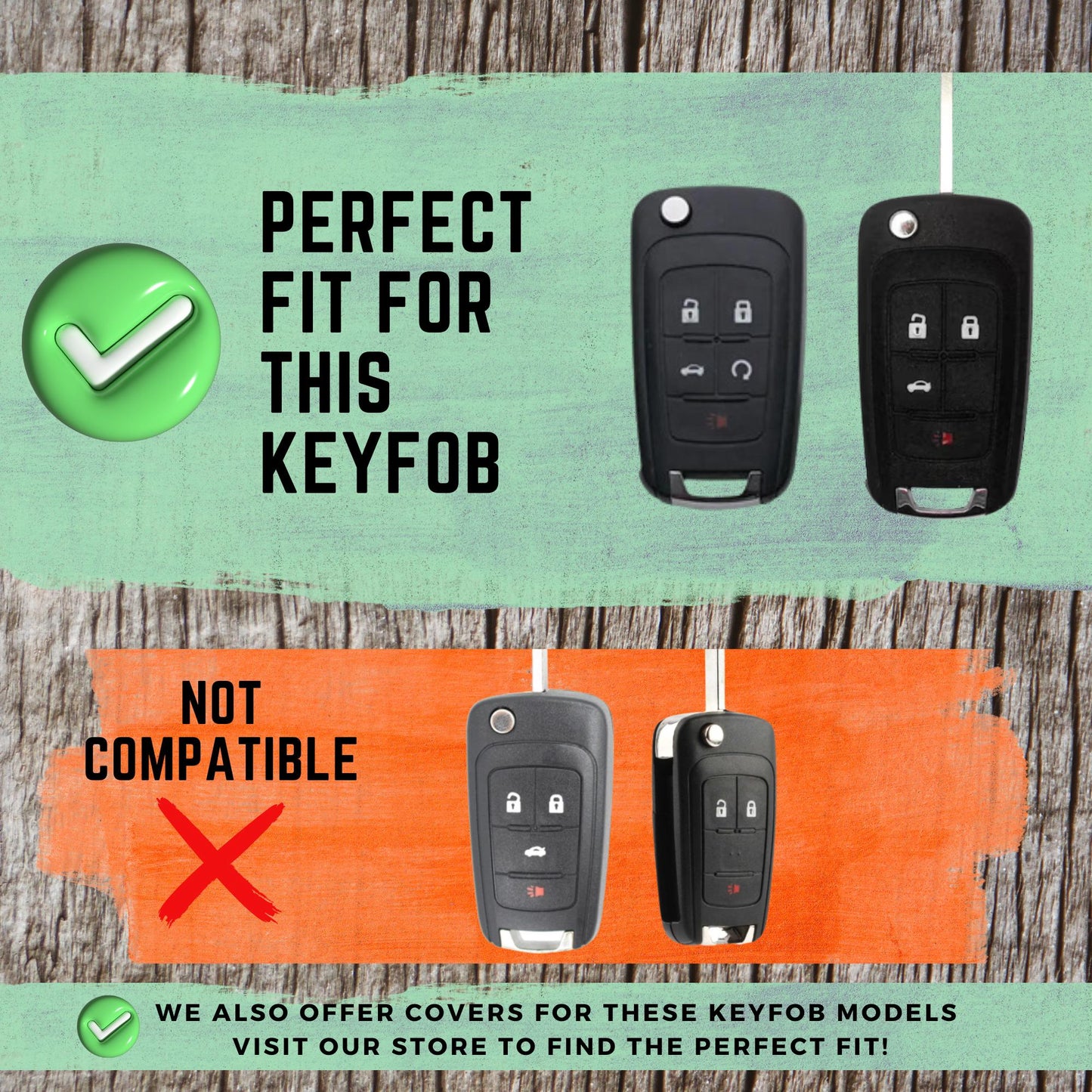 CHEVROLET 5-Button Flip Key Fob Cover for Camaro, Cruze, Equinox, Malibu, Sonic - Tpu Remote Case