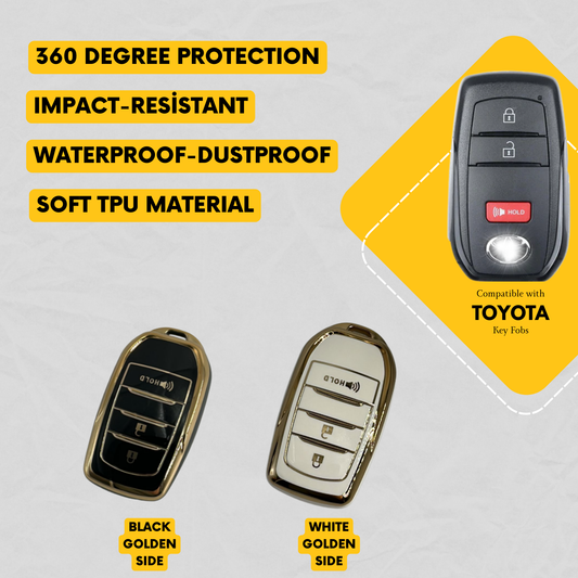 TOYOTA 3-Button Key Fob Cover for Prius Smart Key - Tpu Remote Case