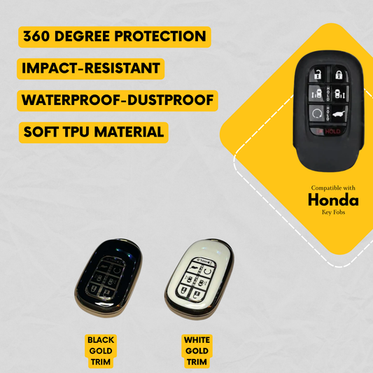 7-Button Silicone Key Fob Cover Compatible with 2025-2026 Honda Odyssey | TPU Smart Key Case | Aftermarket Accessory
