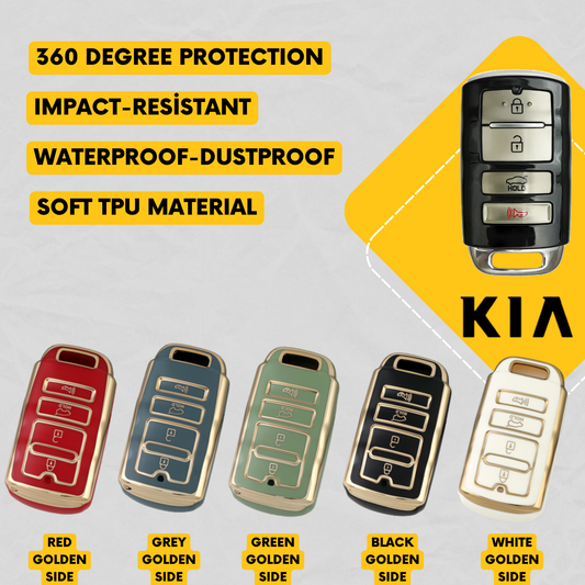 KIA 4-Button Key Fob Cover for Cadenza, K900, K7, K9 - Tpu Remote Case