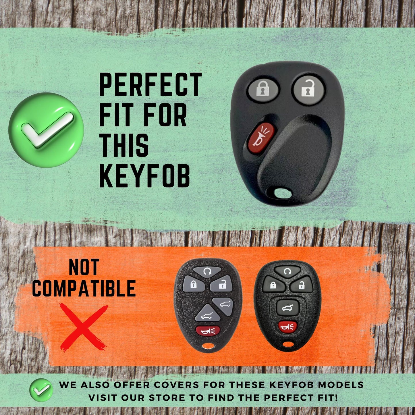 CHEVROLET 3-Button Key Fob Cover for TrailBlazer, Buick Rainier, GMC Envoy - Tpu Remote Case