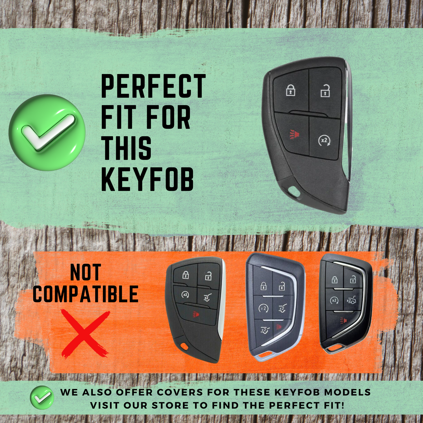 GMC-Compatible 4-Button Key Fob Cover for Sierra, Canyon – TPU Remote Case