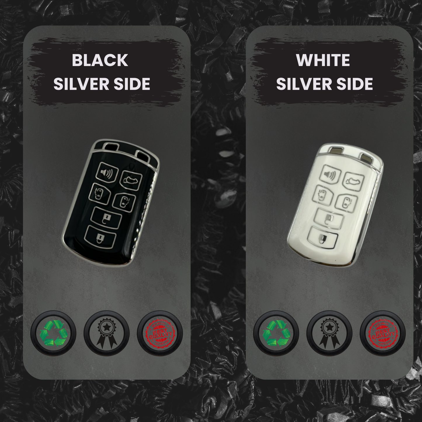 TOYOTA 6-Button Compatible Key Fob Cover for Sienna - Tpu Remote Case