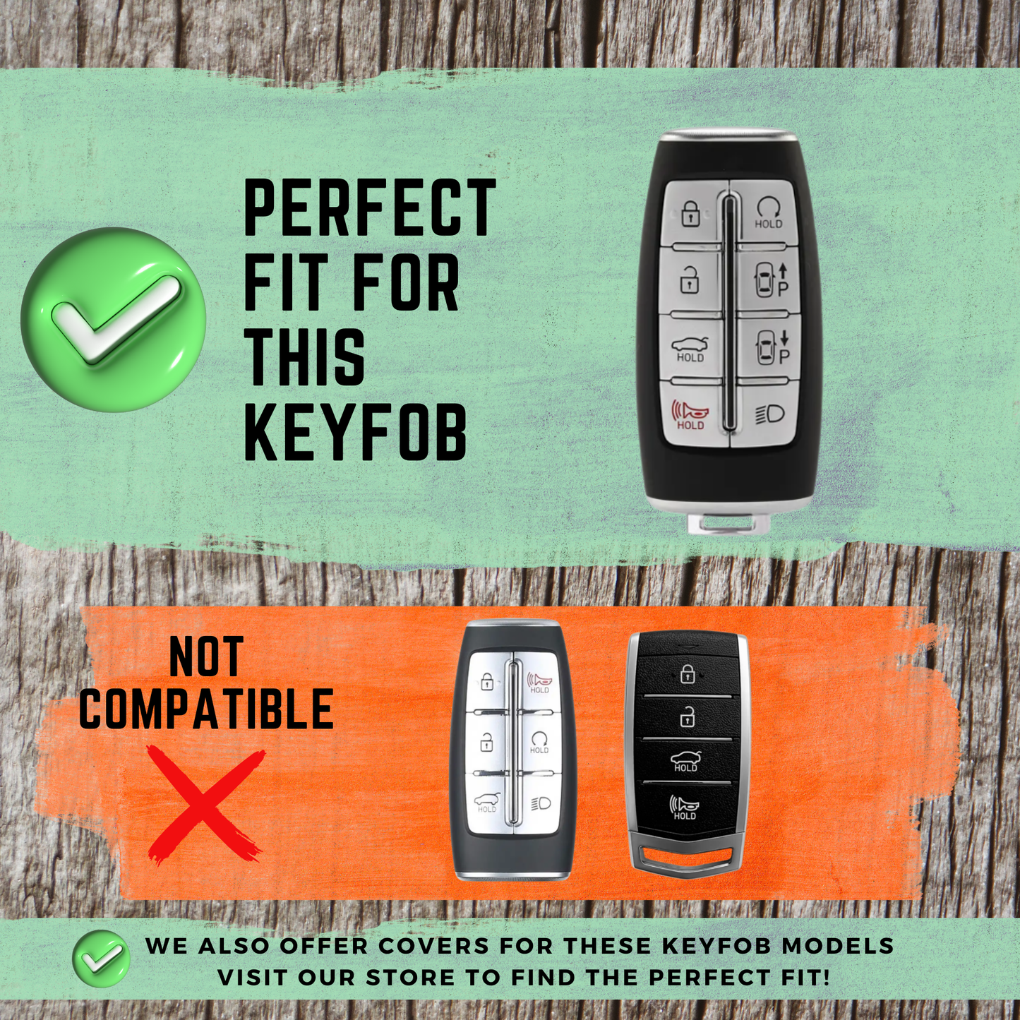 GENESIS 8-Button Key Fob Cover for G70, G80, GV70, GV80 - Tpu Smart Key Case