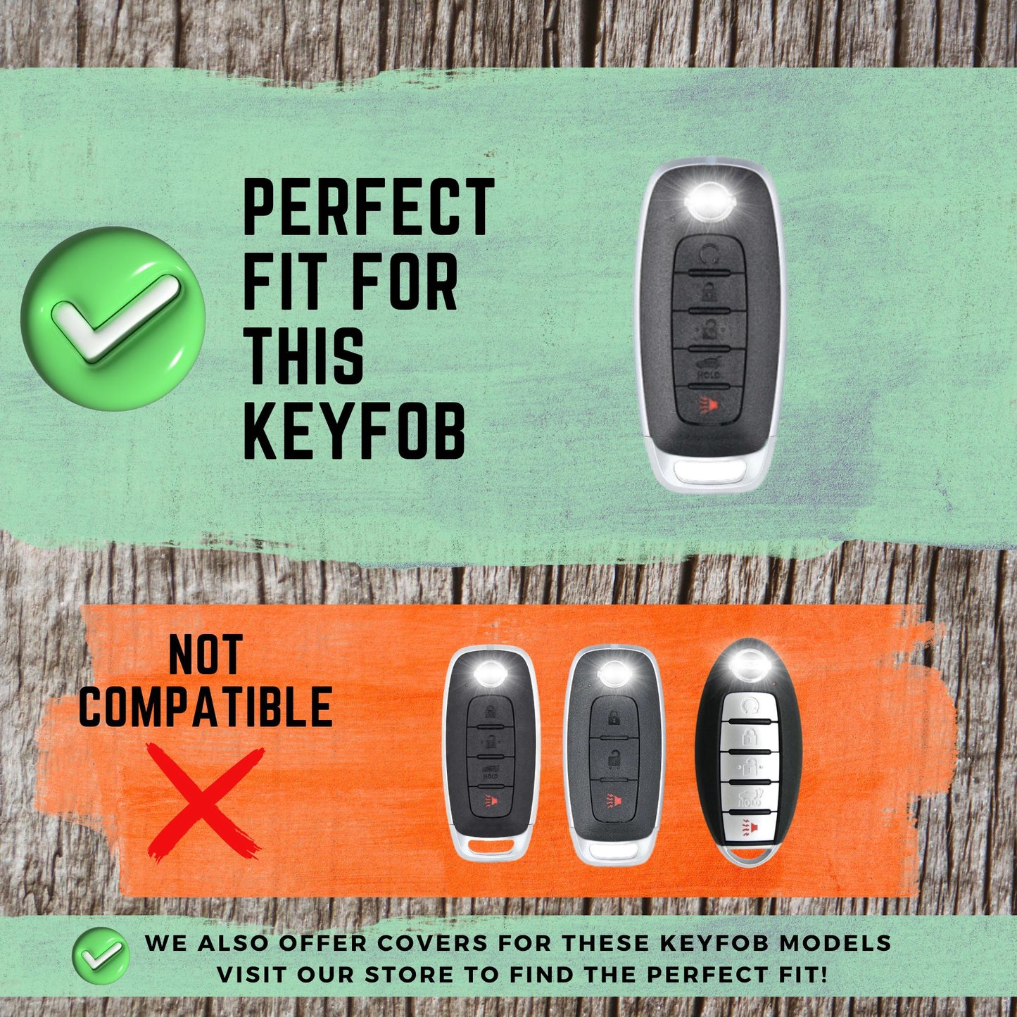 NISSAN 5-Button Key Fob Cover for Pathfinder, Rogue - Tpu Smart Key Case