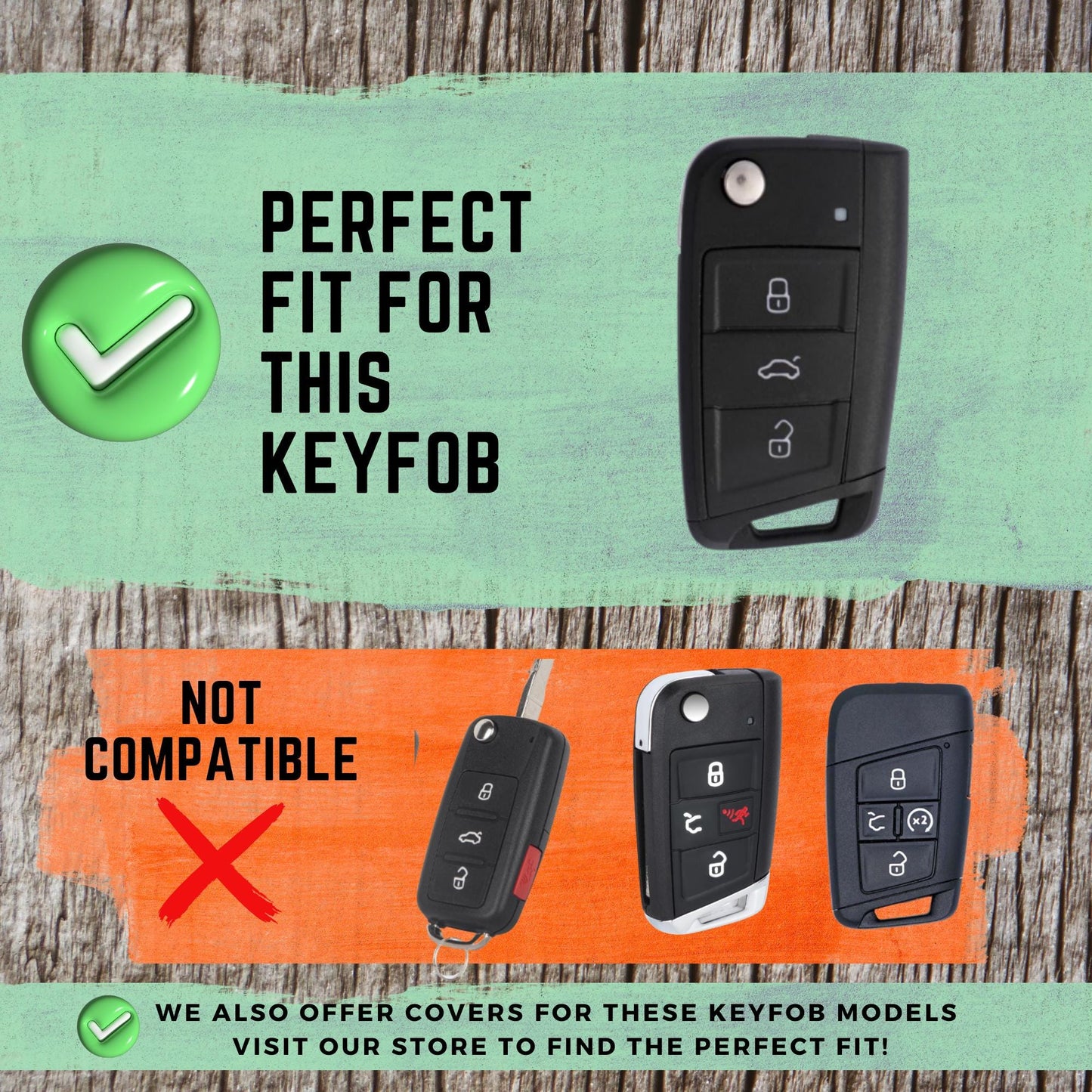 VOLKSWAGEN 3-Button Key Fob Cover for Golf MK7, Passat MK8, MK6, Tiguan MK2 - Tpu Smart Key Case