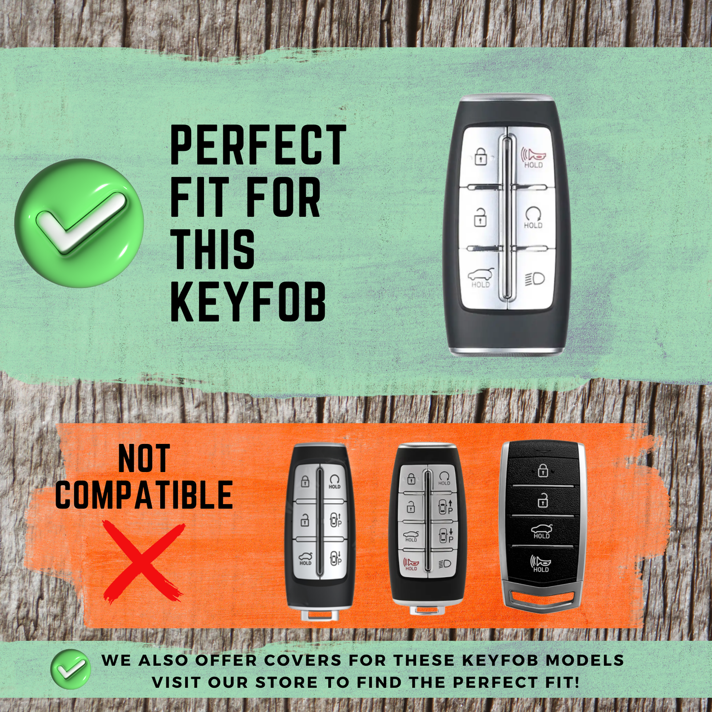 GENESIS 6-Button Key Fob Cover for GV70, G80, GV80 - Tpu Remote Case