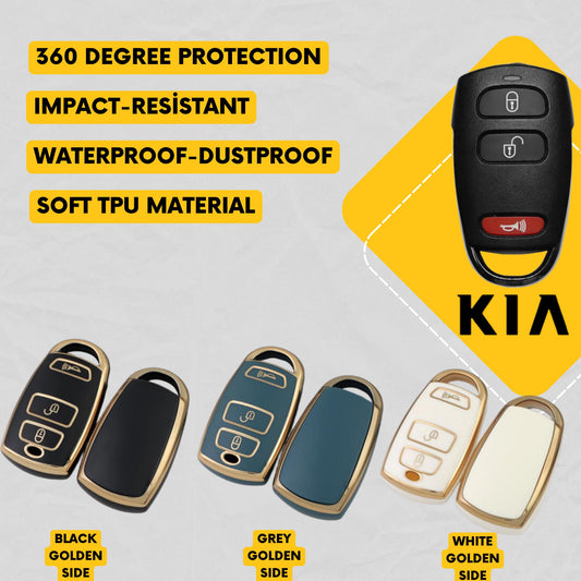 KIA 3-Button Key Fob Cover for Sedona - Tpu Remote Case Protection