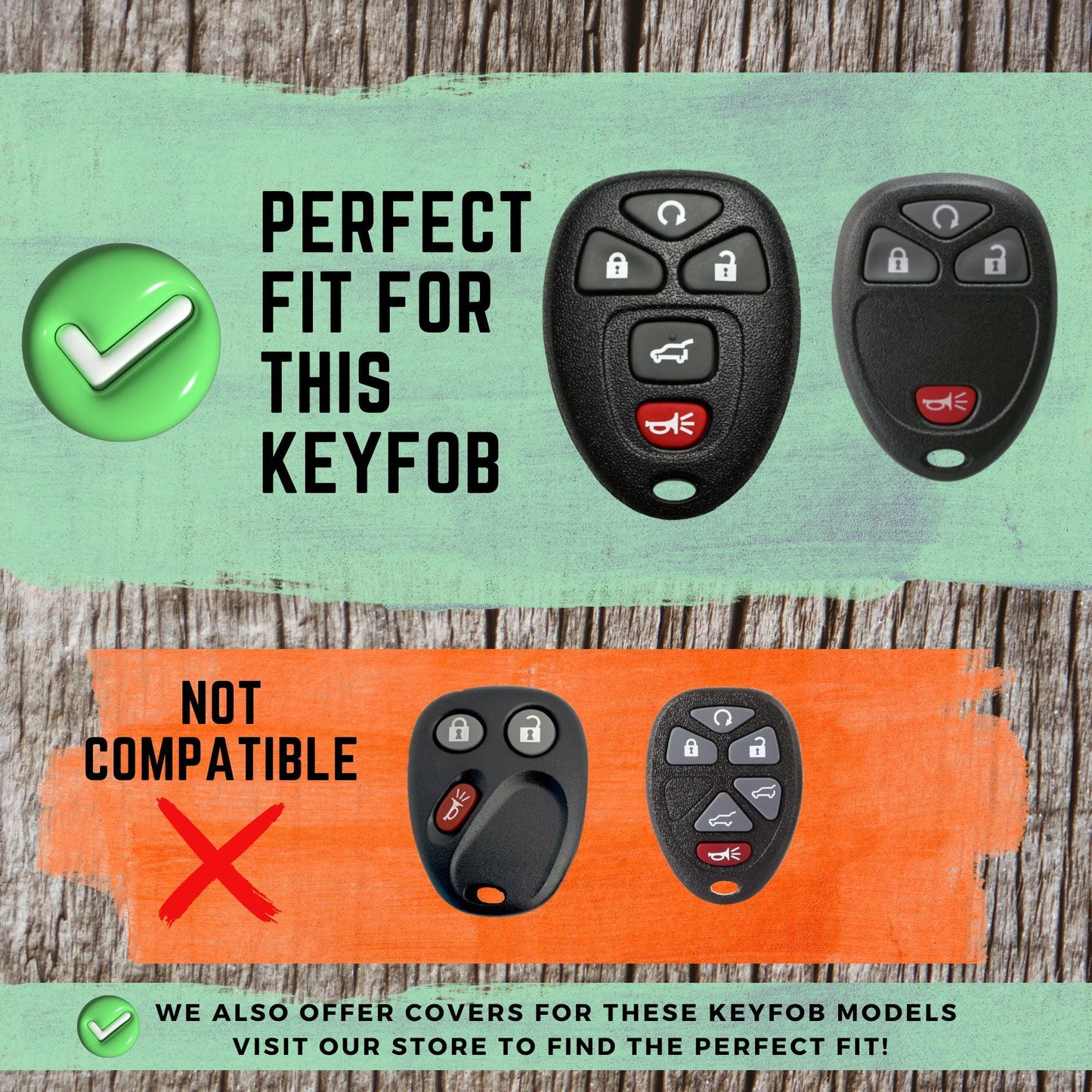 CHEVROLET 5-Button Key Fob Cover for GMC, Buick, Saturn, Traverse, Tahoe, Acadia - Tpu Remote Case
