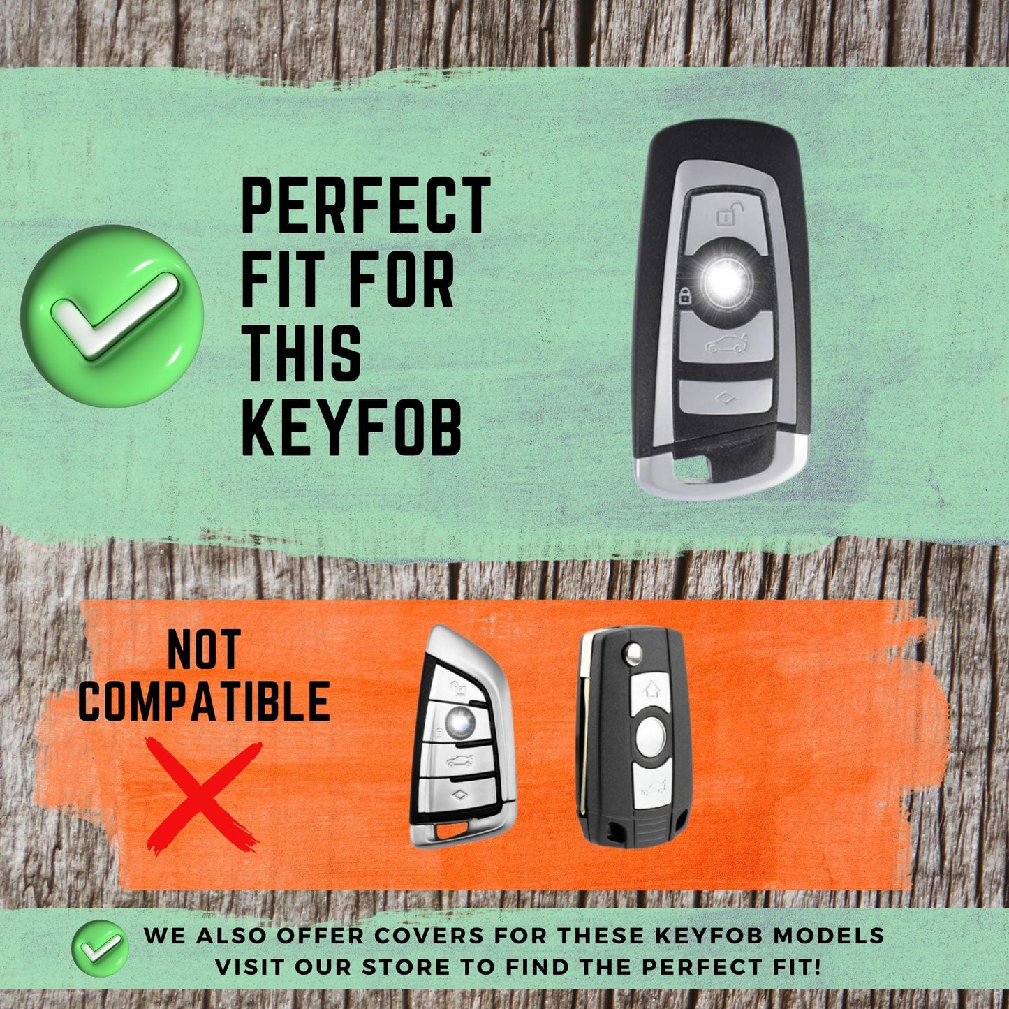 BMW 4-Button Key Fob Cover for 3, 5, 6, 7 Series, X3, X4 - Tpu Remote Case