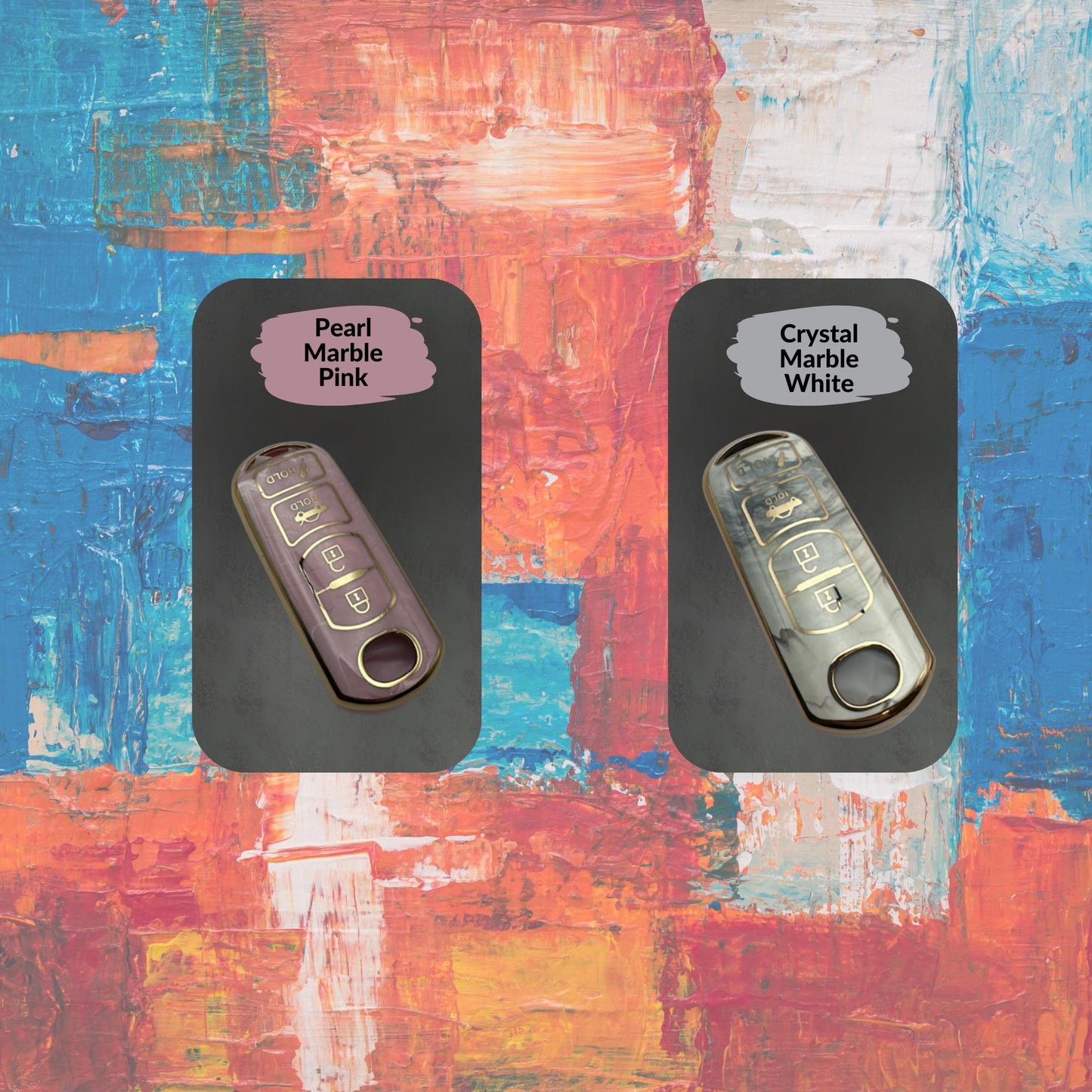 MAZDA 4-Button Key Fob Cover for CX-5, CX-7, CX-9, Mazda 3, Mazda 6, MX-5 - Tpu Smart Key Case