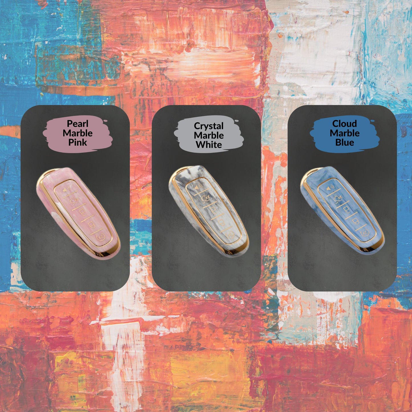 FORD 5-Button Key Fob Cover for Escape, Expedition, Flex, Explorer, Taurus, Navigator - Tpu Remote Case