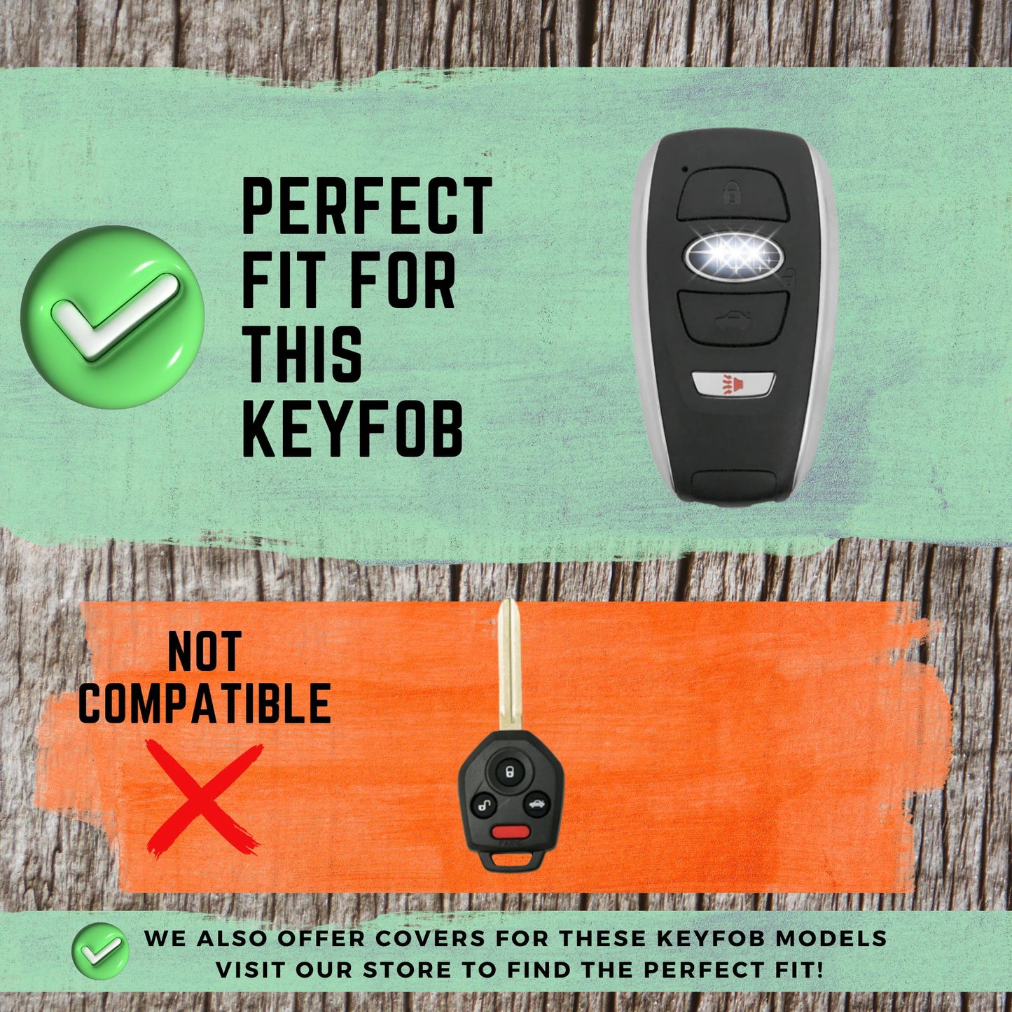 SUBARU 4-Button Key Fob Cover for Ascent, BRZ, Crosstrek, Impreza, Legacy, Outback, WRX - Tpu Smart Case