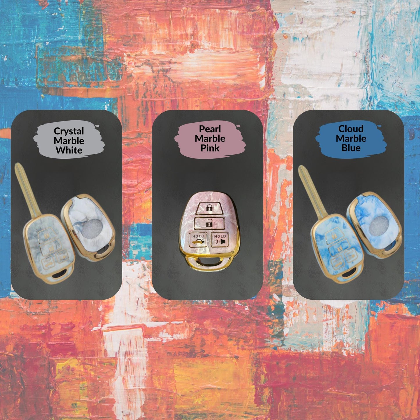 TOYOTA 4-Button Entry Key Fob Cover for Camry, Corolla - Tpu Remote Case