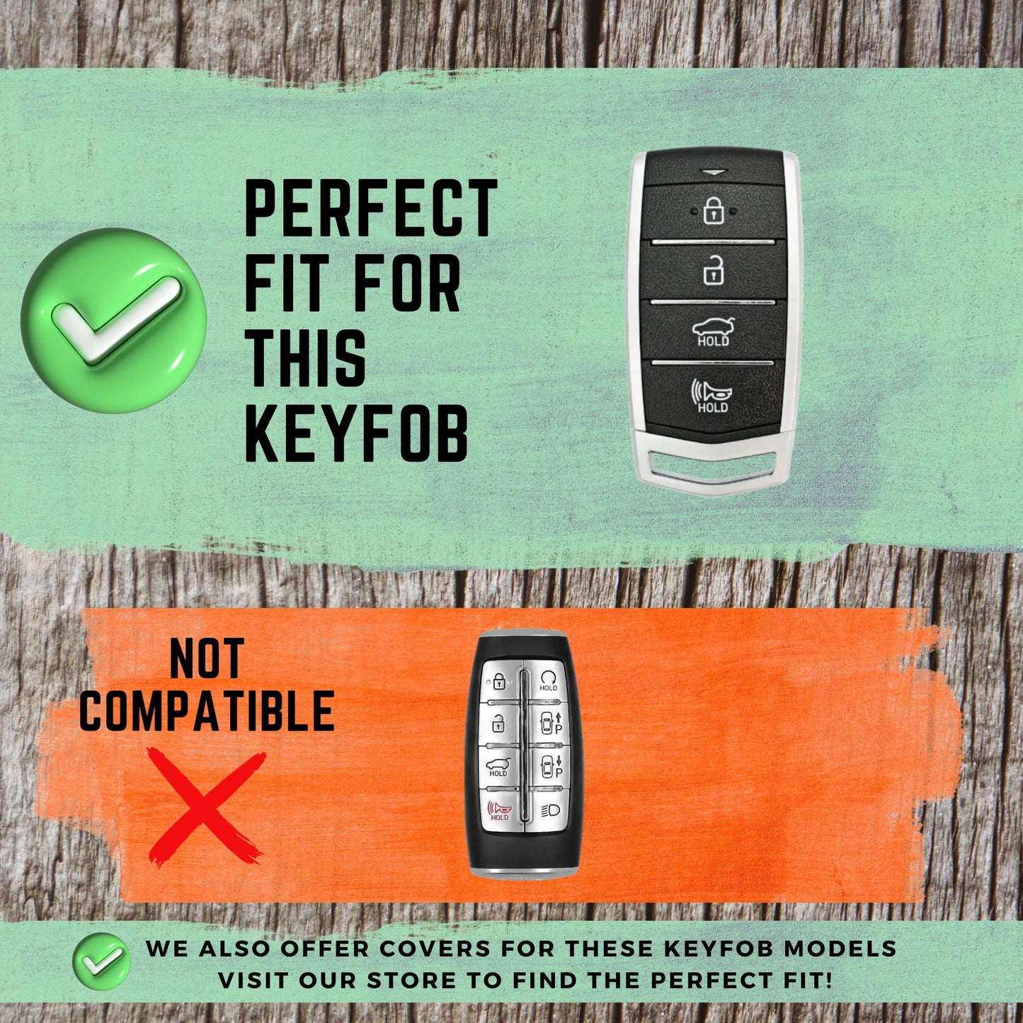 GENESIS 4-Button Key Fob Cover for G90, G70 - Tpu Smart Key Case