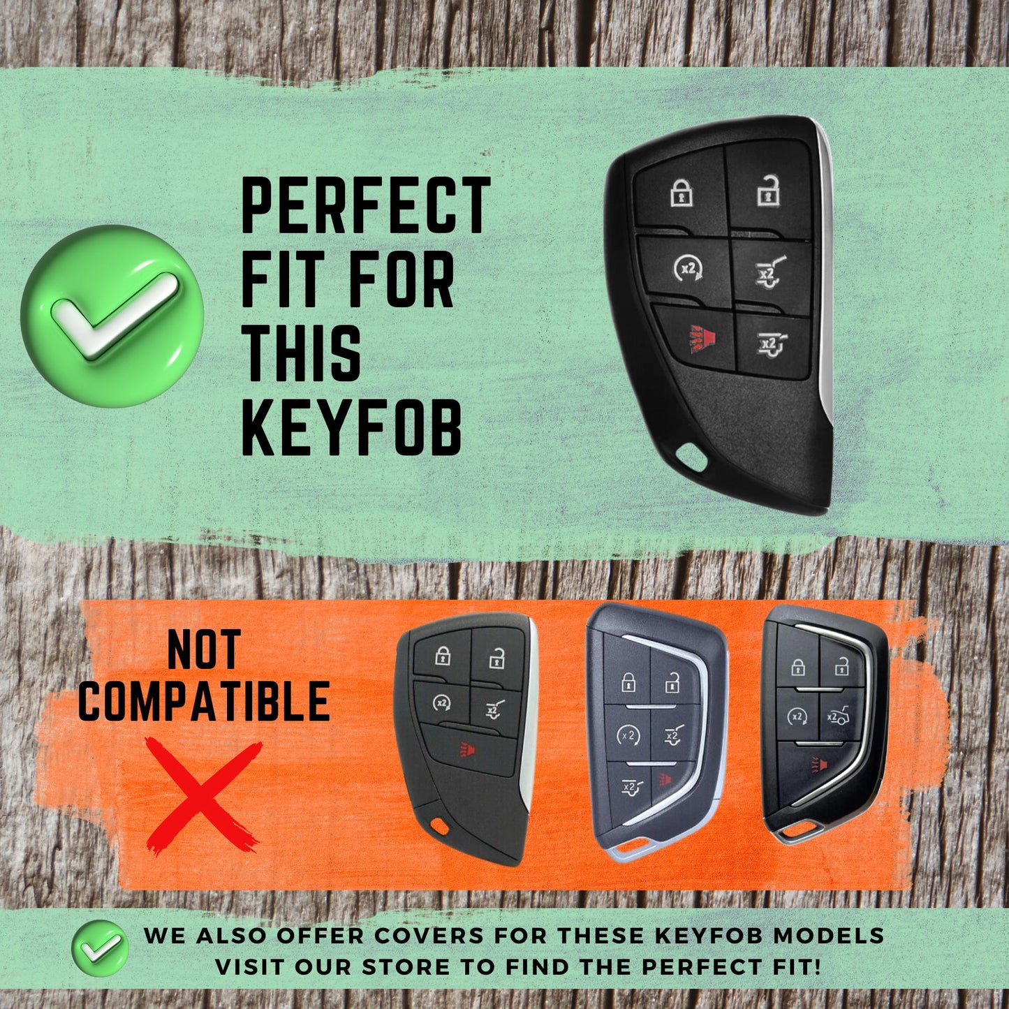 GMC 6-Button Key Fob Cover for Yukon XL